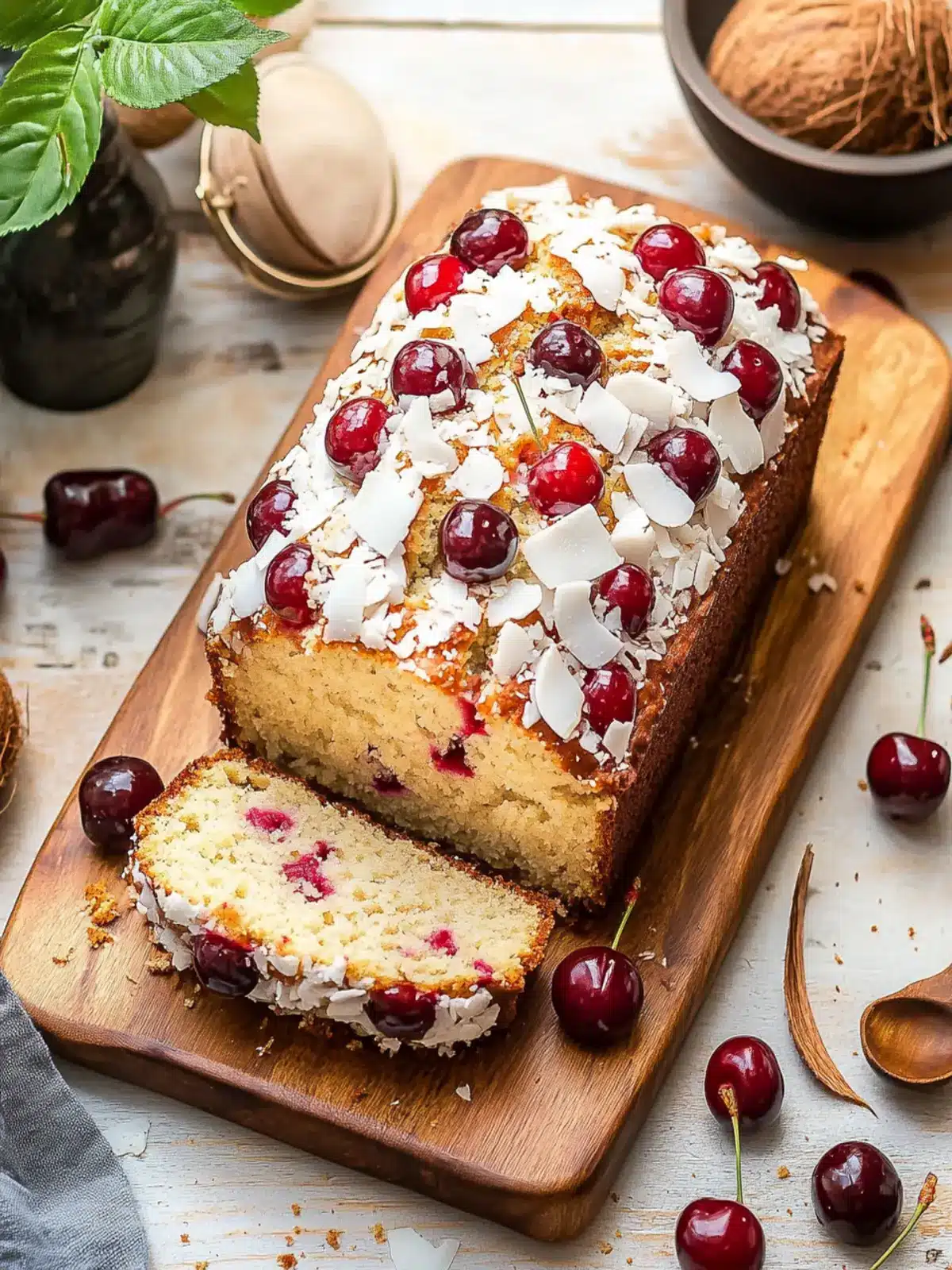 Delicious Cherry Loaf with Coconut for Sweet Summer Bliss 2 Cherry Loaf with Coconut