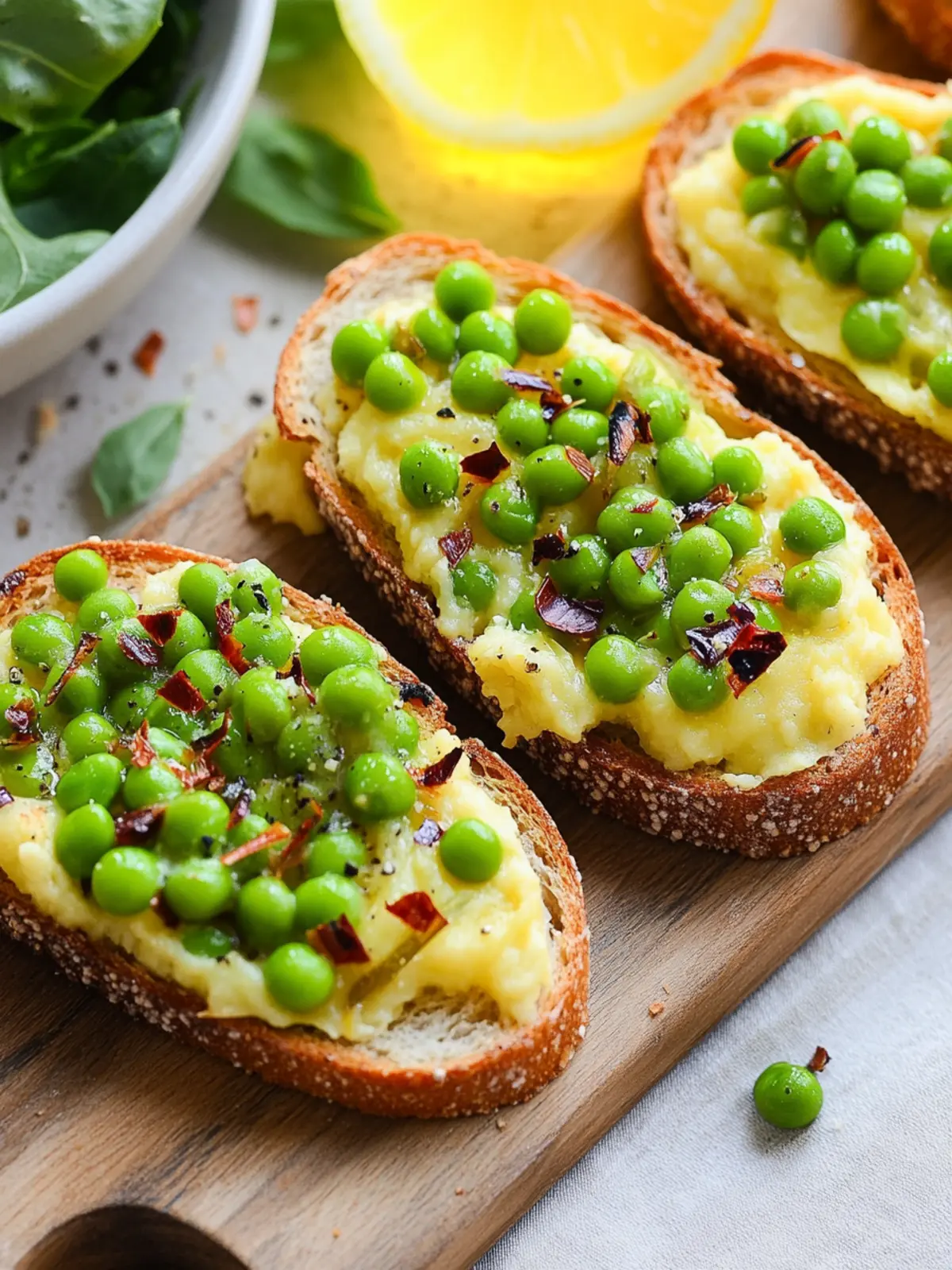 Lemon Pea Crostini: Your New Favorite Fresh Appetizer 2 Lemon Pea Crostini
