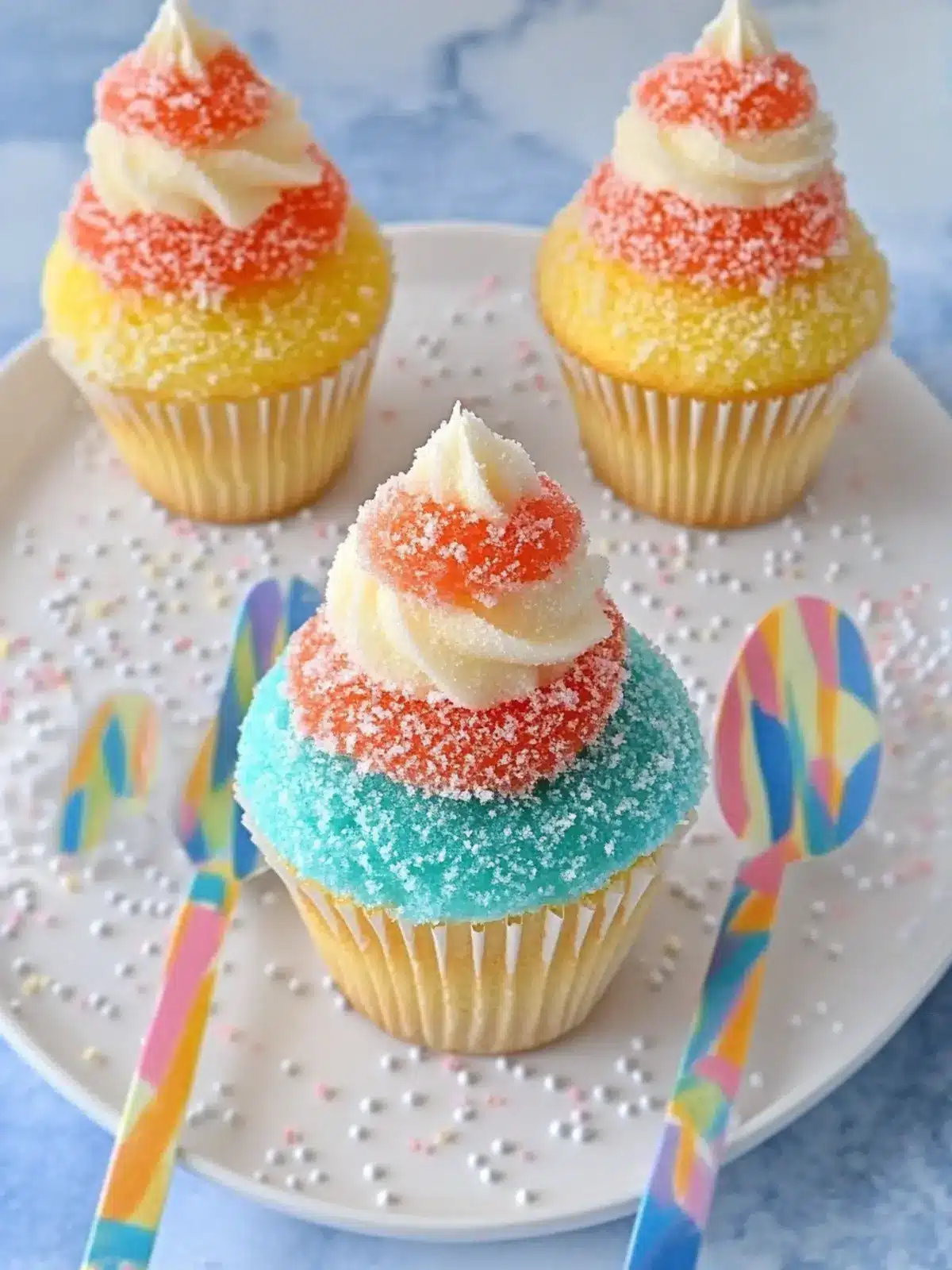 Delicious Snow Cone Cupcakes for a Colorful Summer Treat 5 Snow Cone Cupcakes