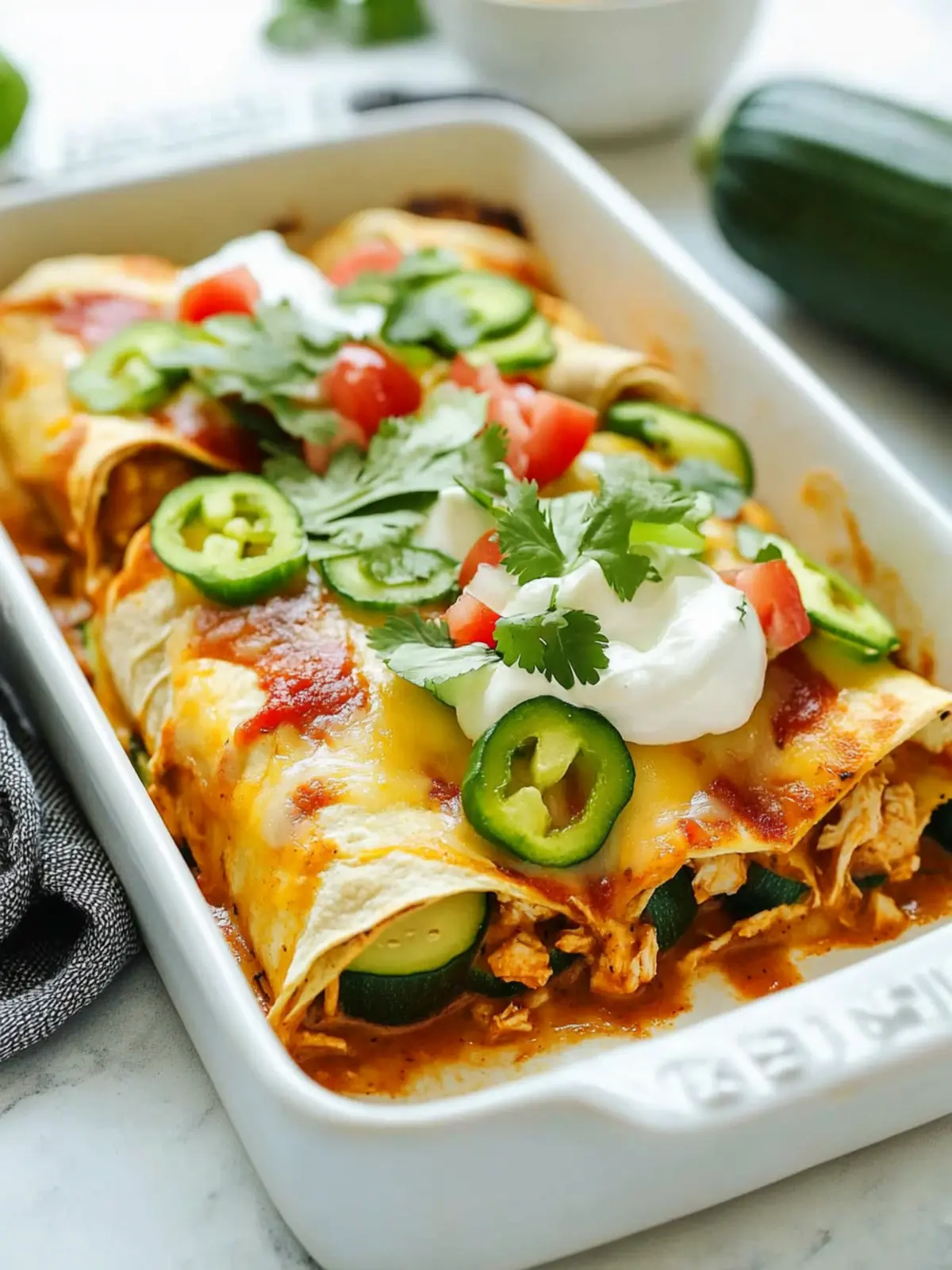 Savory Keto Zucchini Chicken Enchiladas You’ll Crave Every Time 3 Keto Zucchini Chicken Enchiladas