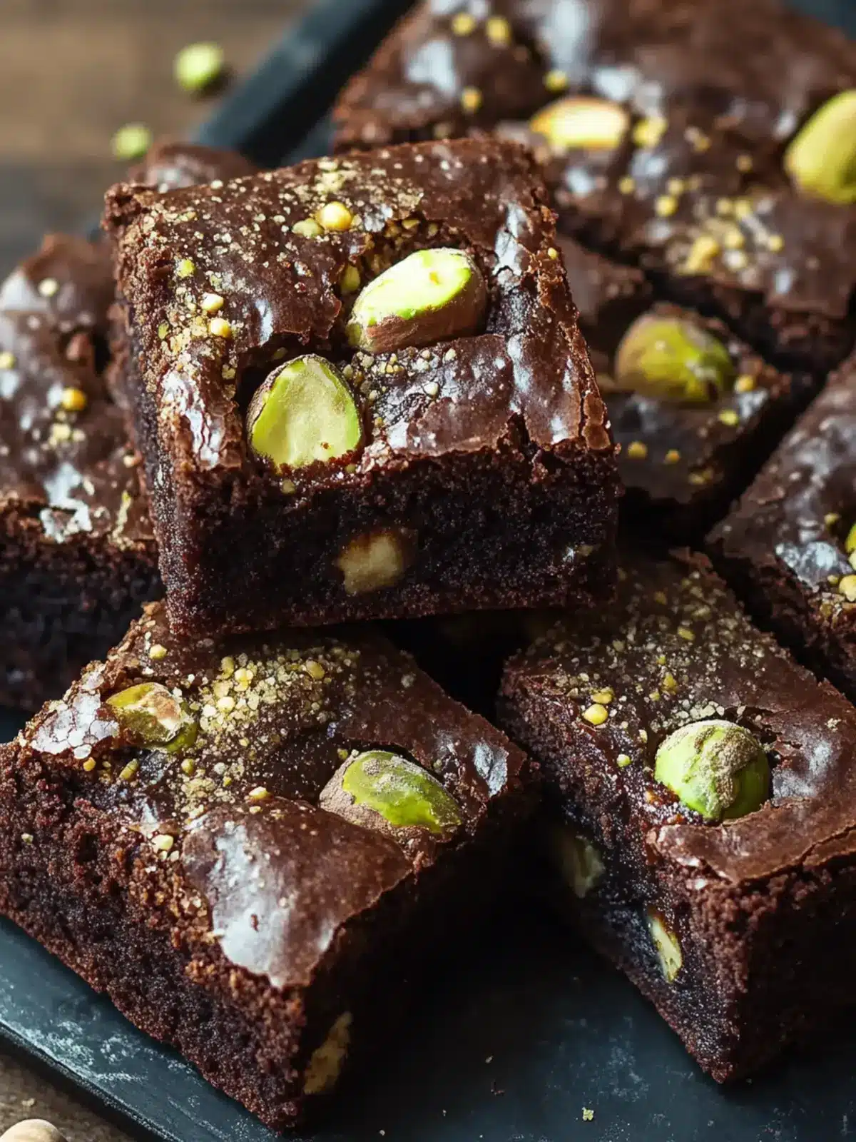 Decadent Pistachio Ferrero Rocher Brownies to Indulge In 5 Pistachio Ferrero Rocher Brownies