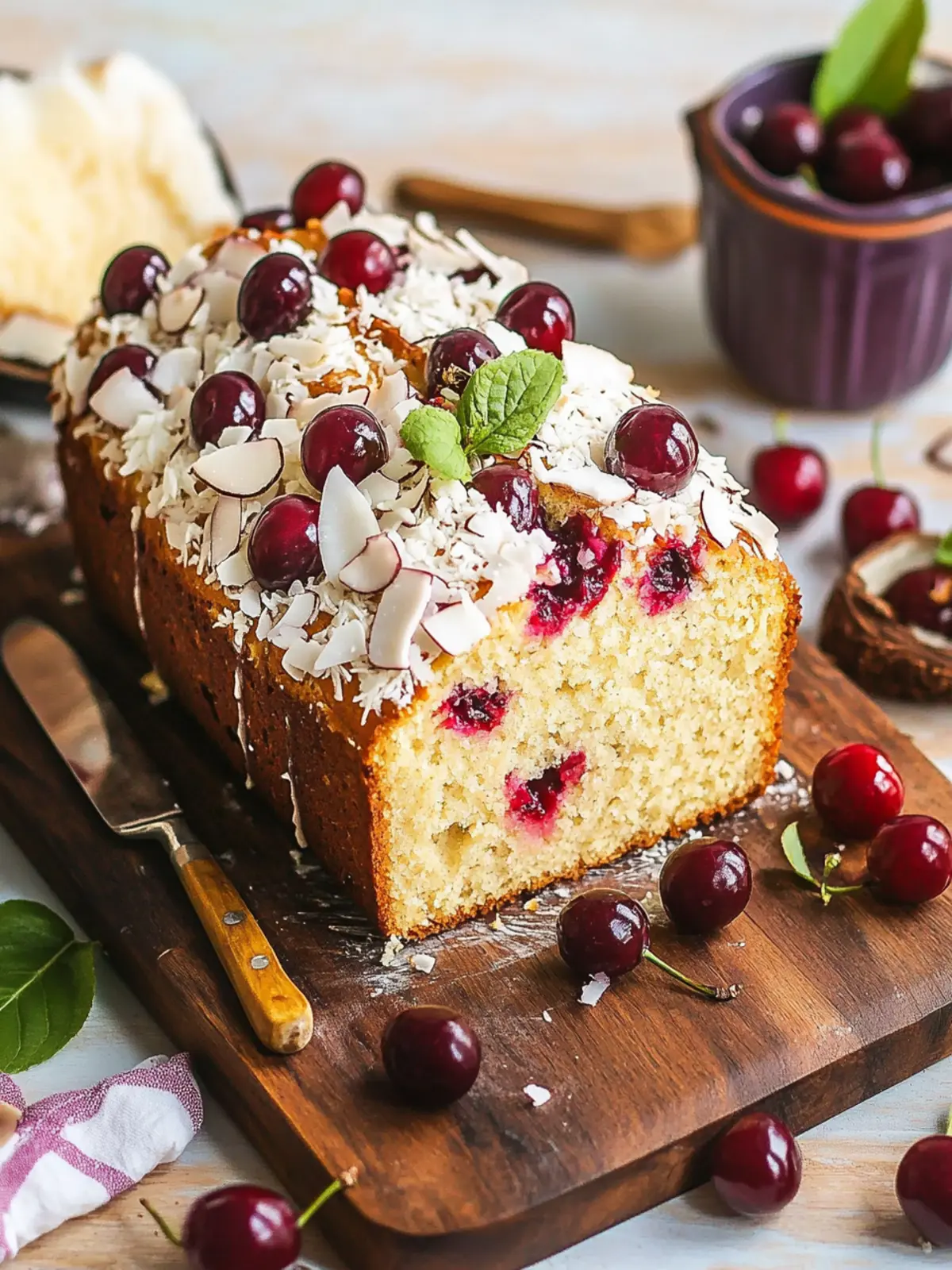 Delicious Cherry Loaf with Coconut for Sweet Summer Bliss 4 Cherry Loaf with Coconut