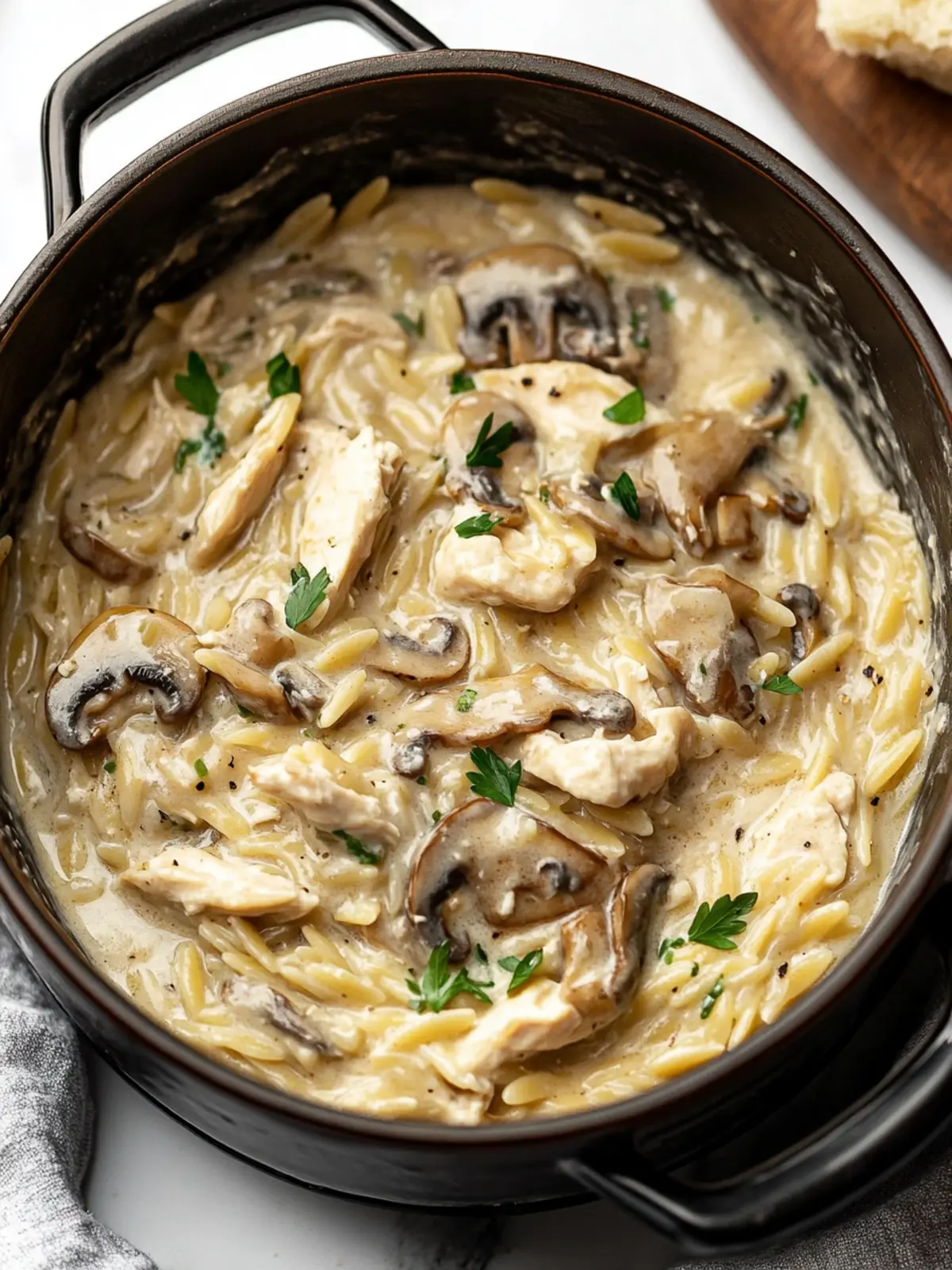 Comforting Creamy Mushroom Chicken Orzo for Cozy Nights 5 Creamy Mushroom Chicken Orzo