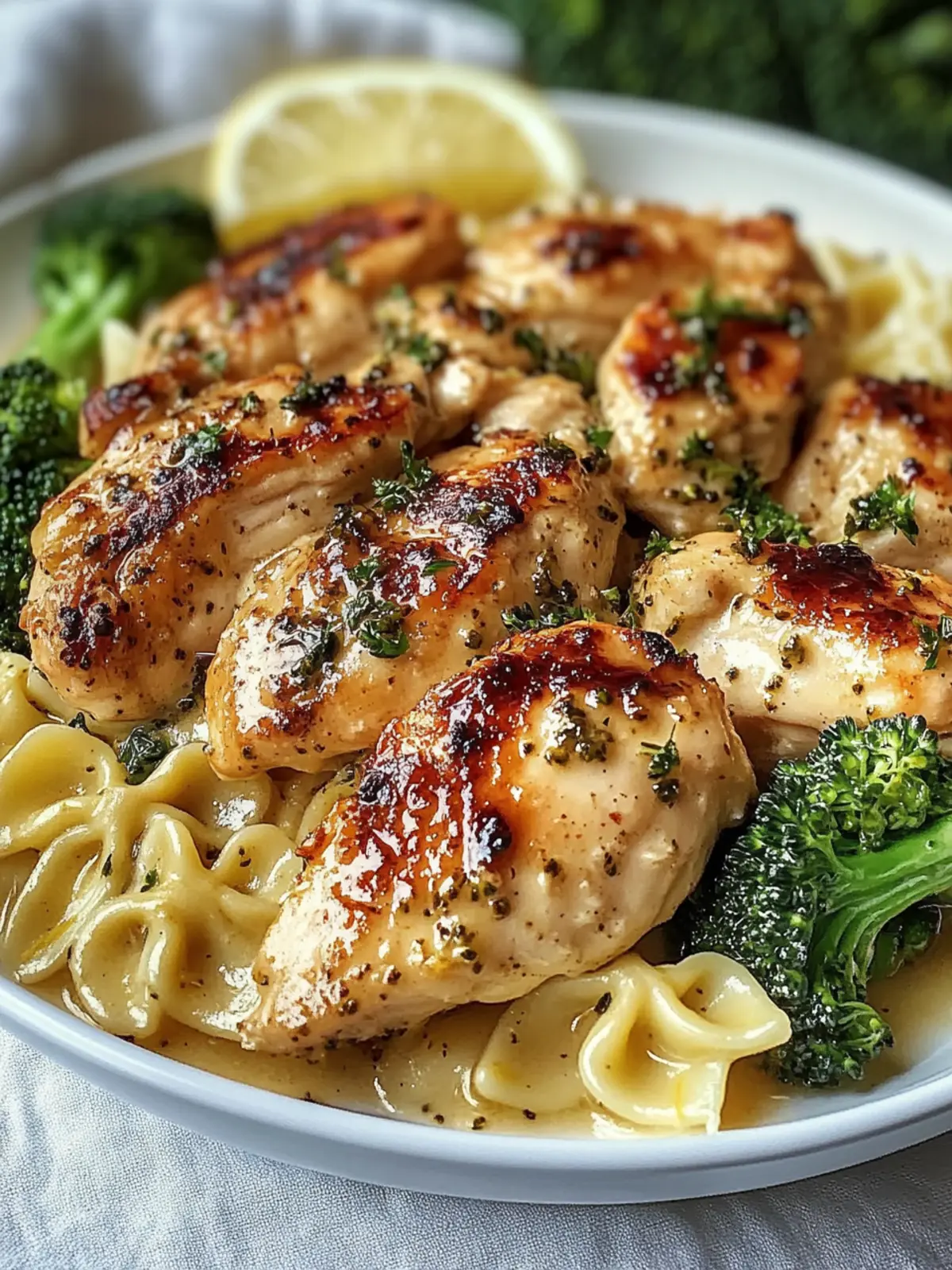 Delicious Cowboy Butter Lemon Bowtie Chicken with Broccoli 4 Cowboy Butter Lemon Bowtie Chicken with Broccol