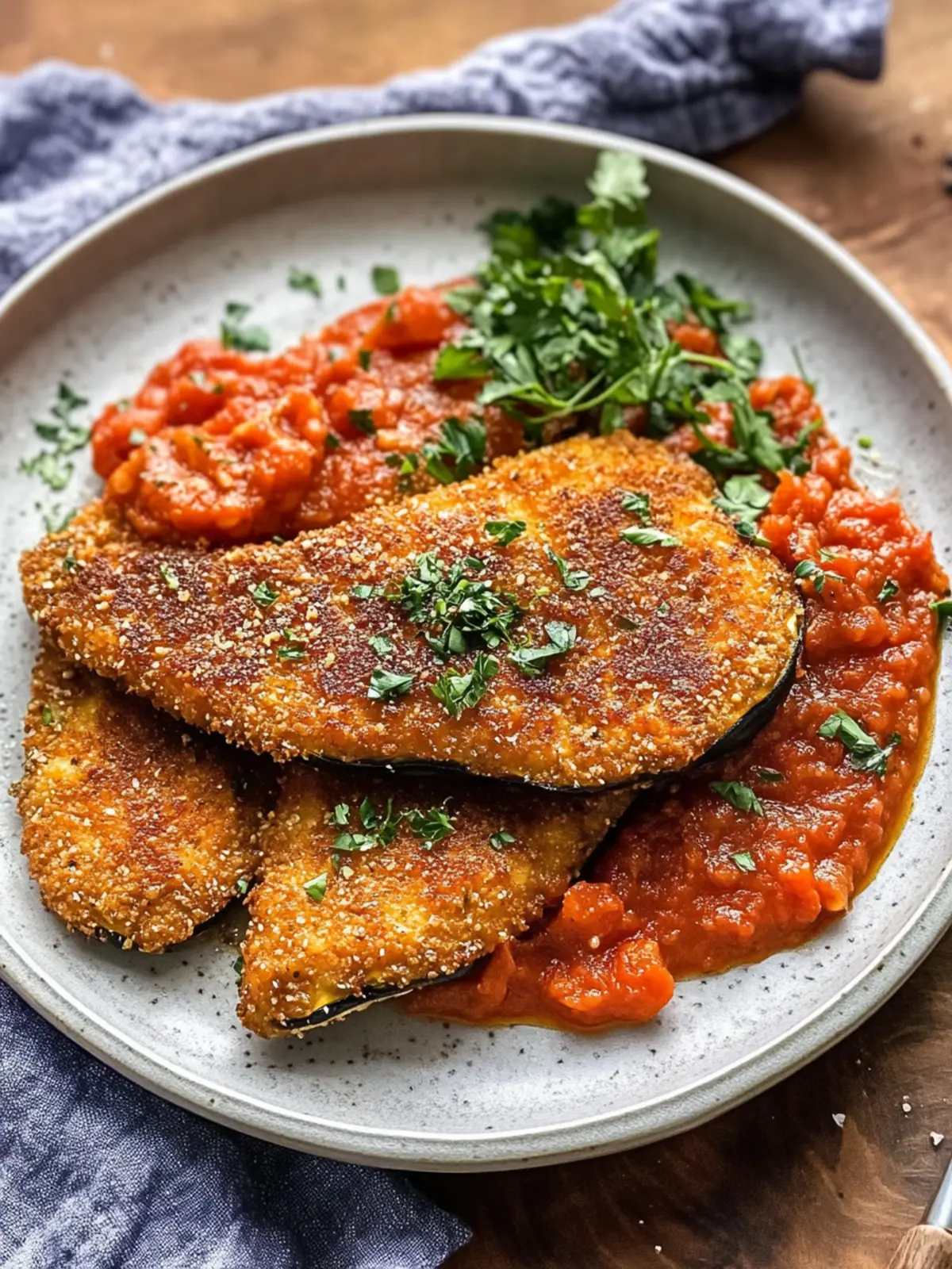 Delicious Eggplant Schnitzel with Tomato Sauce Made Easy 5 Eggplant Schnitzel with Tomato Sauce