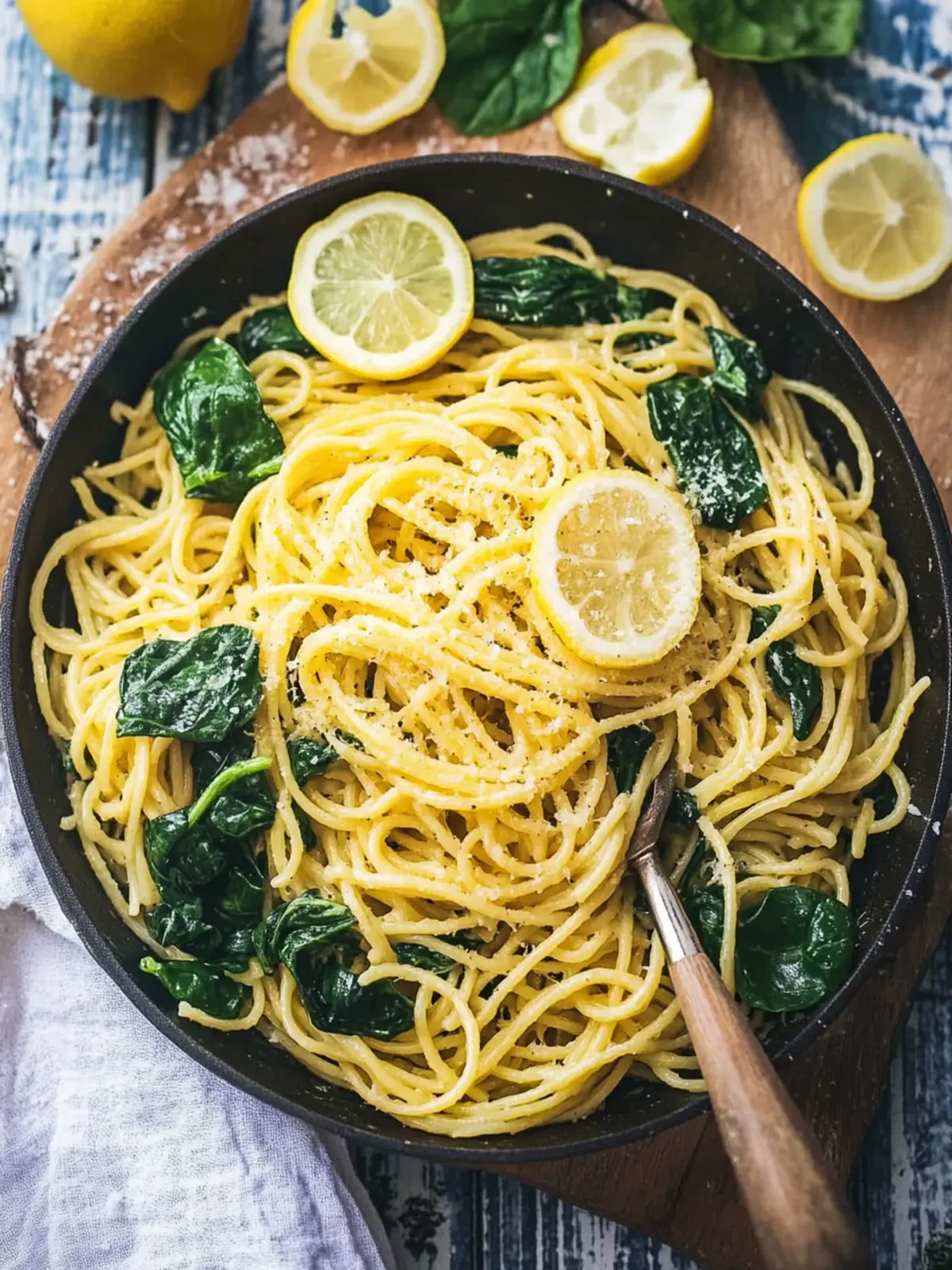 Zesty Lemon Spaghetti with Spinach: A Fresh, Easy Delight 4 Lemon Spaghetti with Spinach