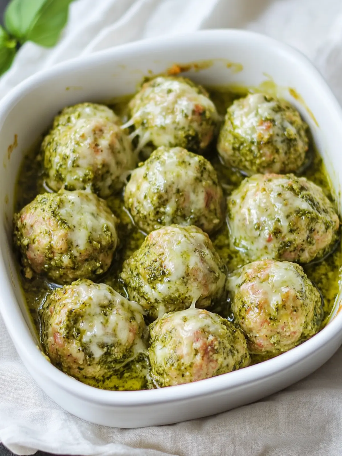 Savory Pesto Baked Turkey Meatballs: A Flavorful Twist! 5 Pesto Baked Turkey Meatballs