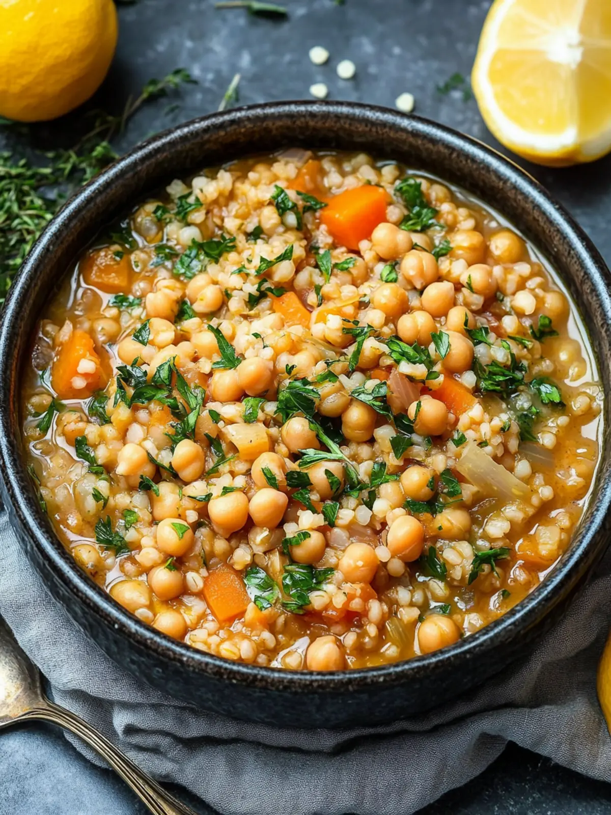 Hearty Chickpea and Pearl Barley Stew for Cozy Nights 2 Chickpea and Pearl Barley Stew