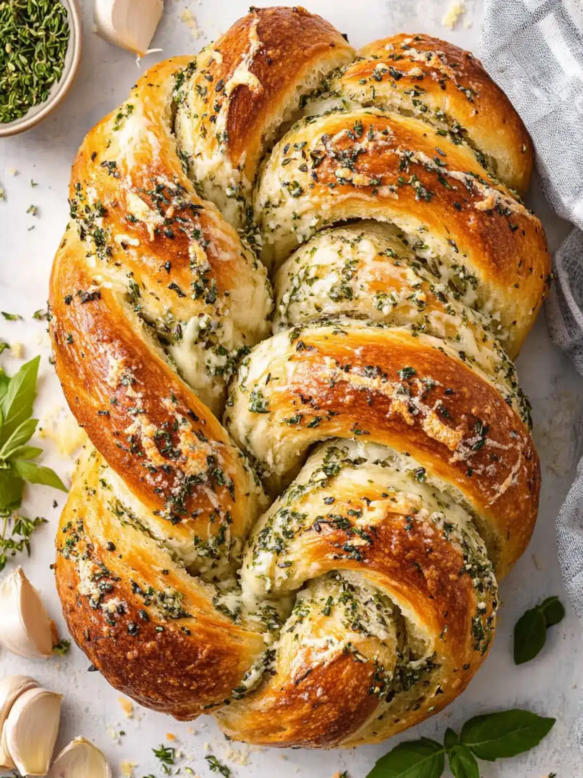 Swirled Garlic Herb and Cheese Bread for Ultimate Flavor Delight 3 Swirled Garlic Herb and Cheese Bread