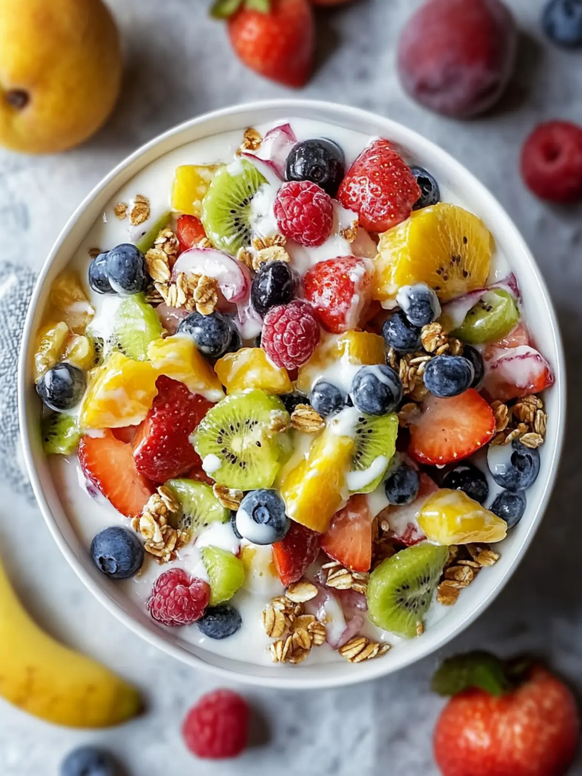 Delicious Breakfast Fruit Salad with Honey Yogurt Dressing 5 Breakfast Fruit Salad with Honey Yogurt Dressing