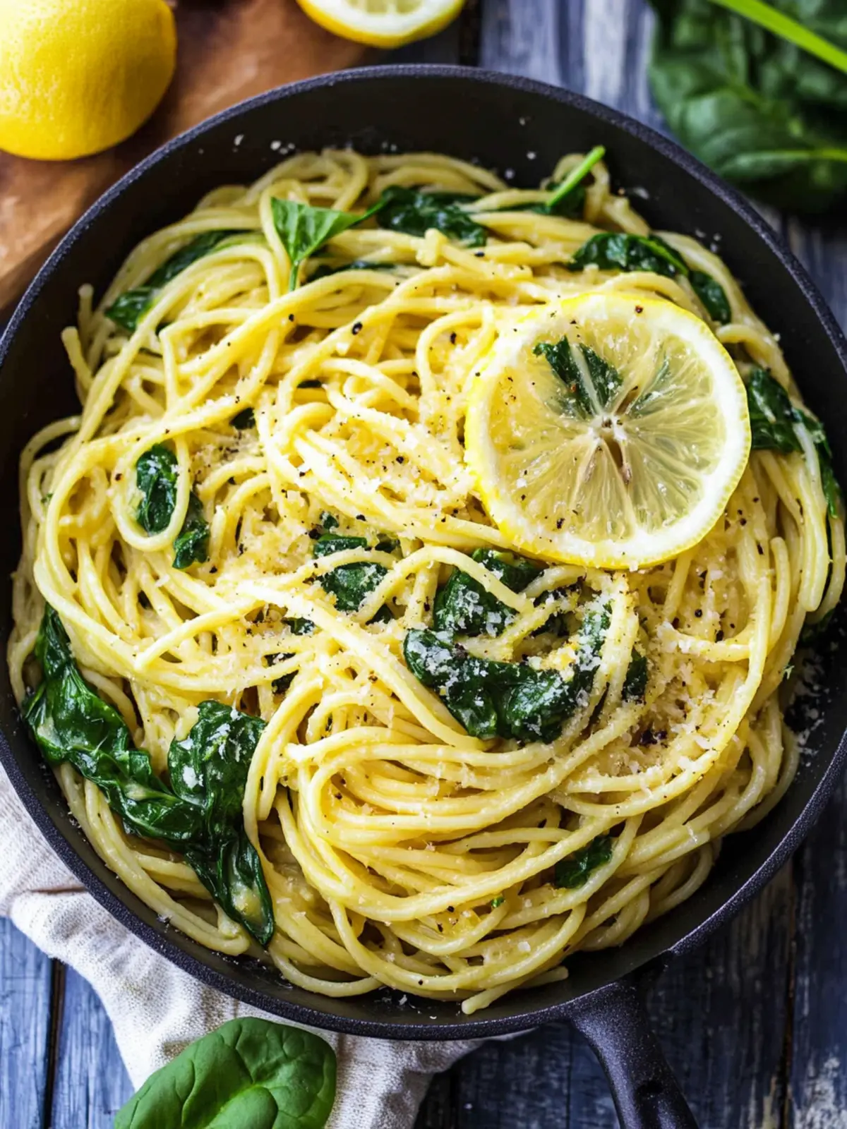 Zesty Lemon Spaghetti with Spinach: A Fresh, Easy Delight 3 Lemon Spaghetti with Spinach