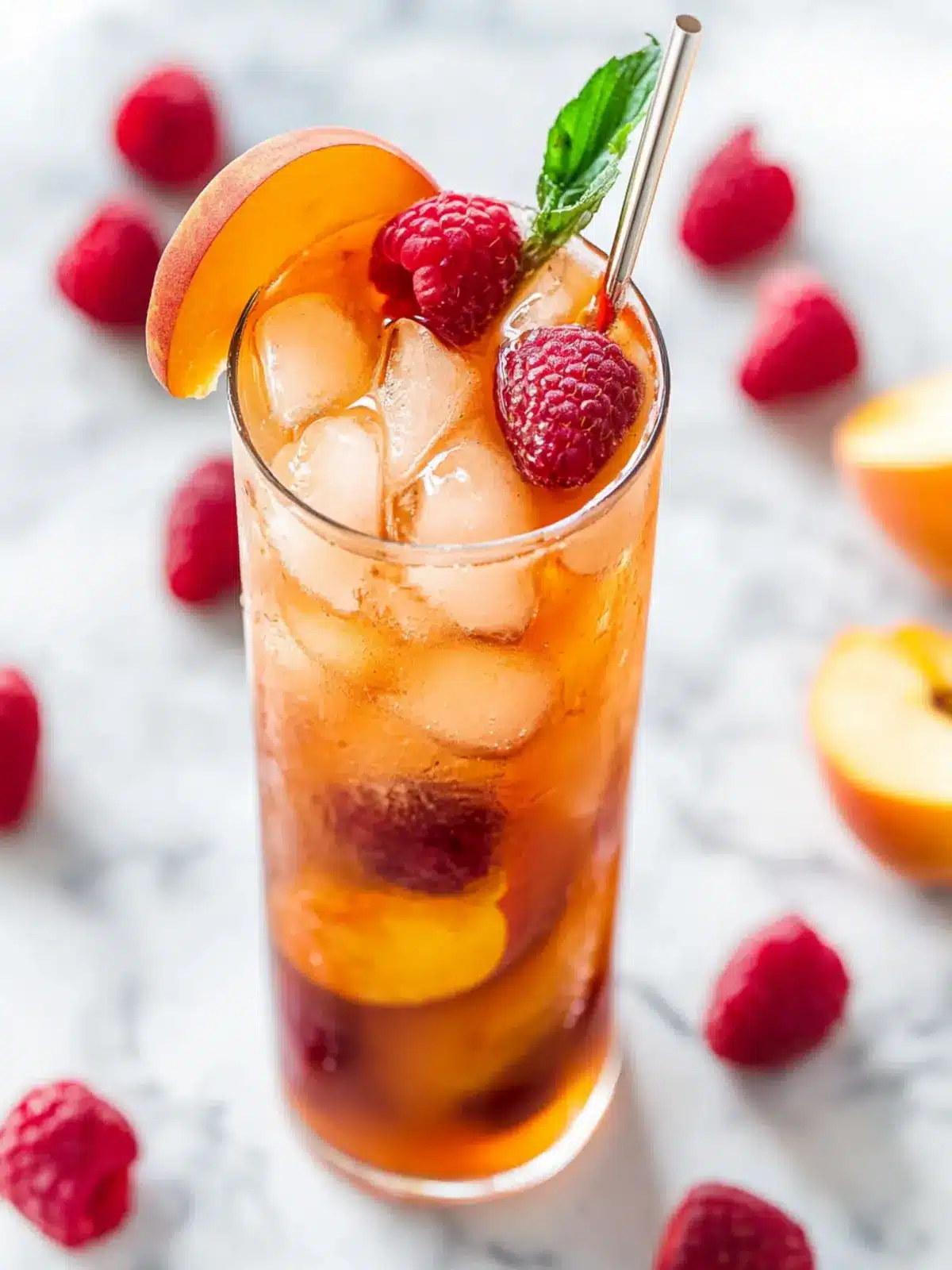 Refreshing Bellini Peach Raspberry Iced Tea Recipe You’ll Love 4 Bellini Peach Raspberry Iced Tea