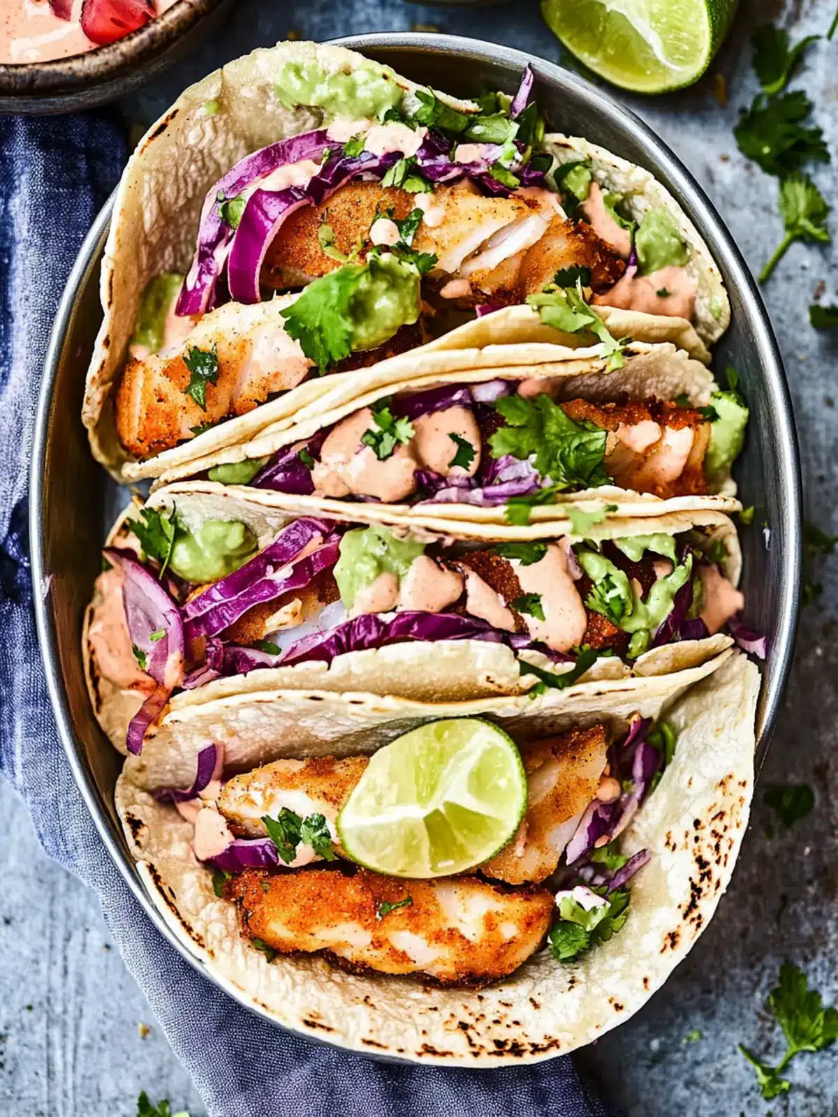 Crispy Baja Fish Tacos with Zesty Chipotle Mayo Delight 3 Baja Fish Tacos