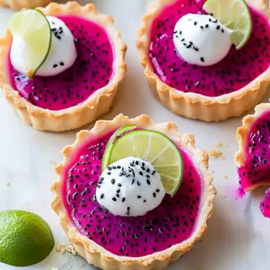 Vivid Dragon Fruit and Lime Tarts with Coconut Bliss 9 Vivid Dragon Fruit and Lime Tarts