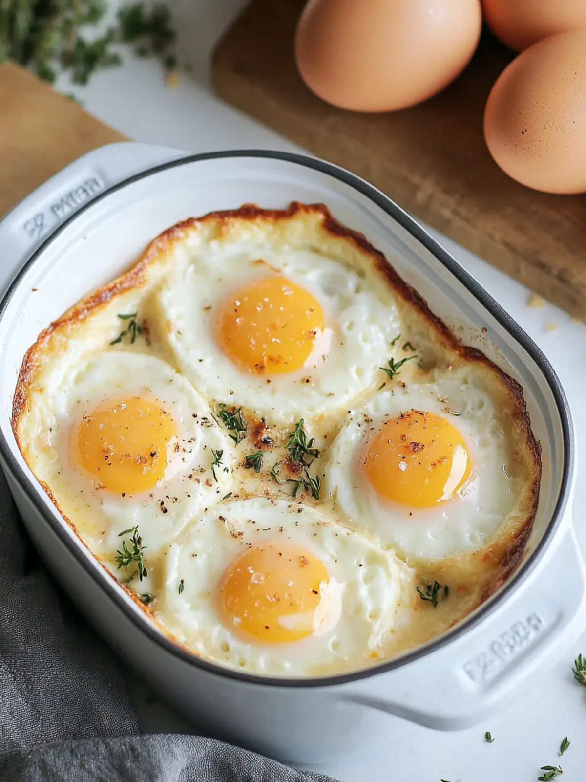 Deliciously Simple Baked French Eggs for a Cozy Breakfast 4 Baked French Eggs