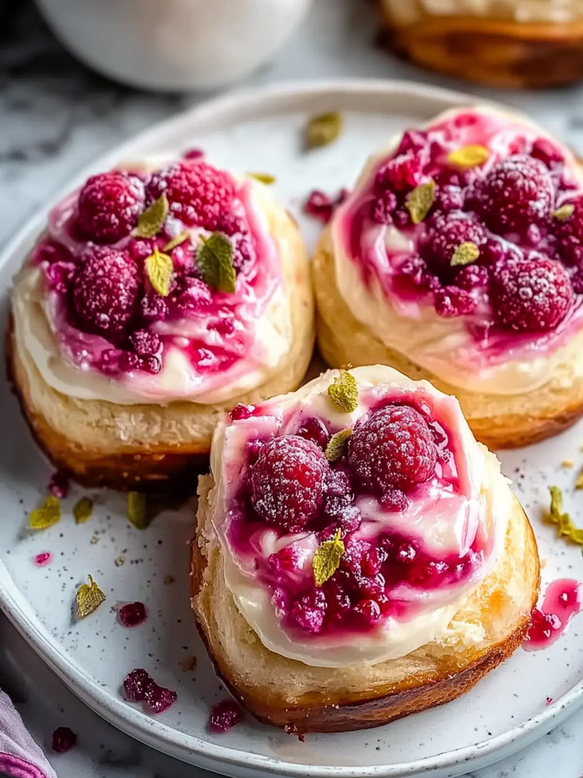 Irresistible Raspberry and Rose Cheesecake Buns Made Easy 4 Raspberry and Rose Cheesecake Buns