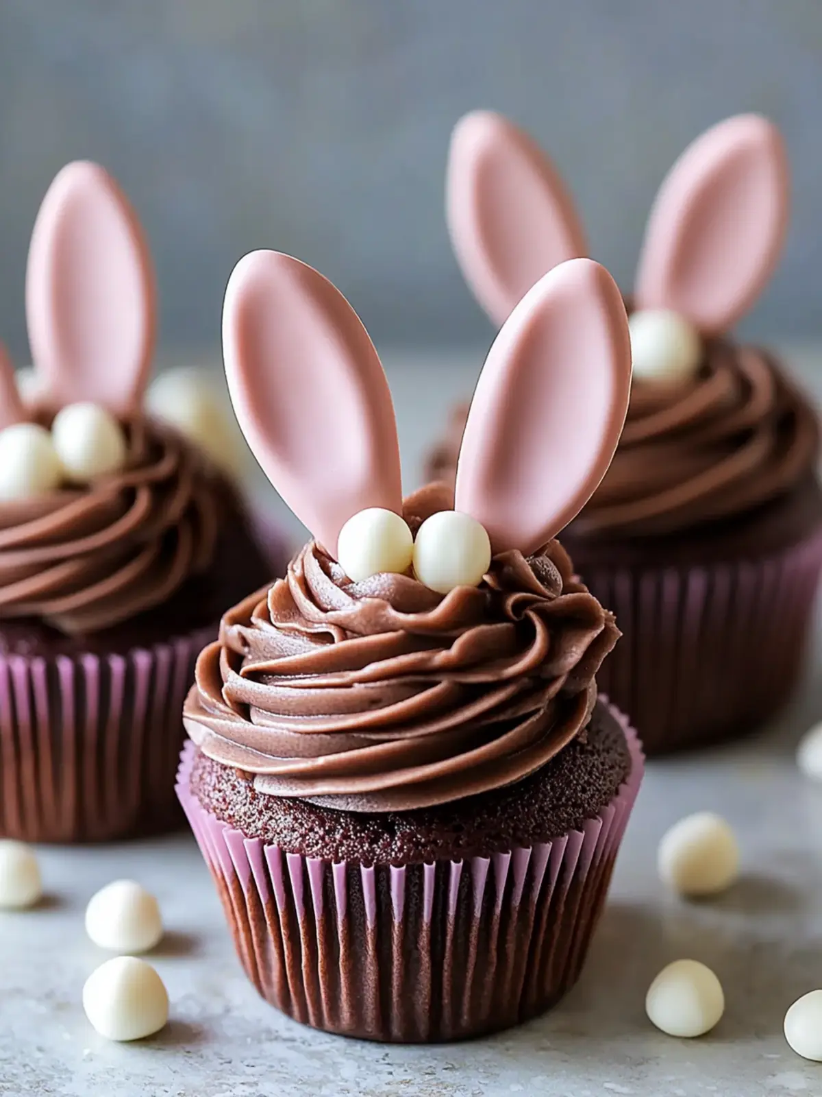 Bunny Ears Chocolate Cupcakes for a Playful Easter Surprise 2 Bunny Ears Chocolate Cupcakes