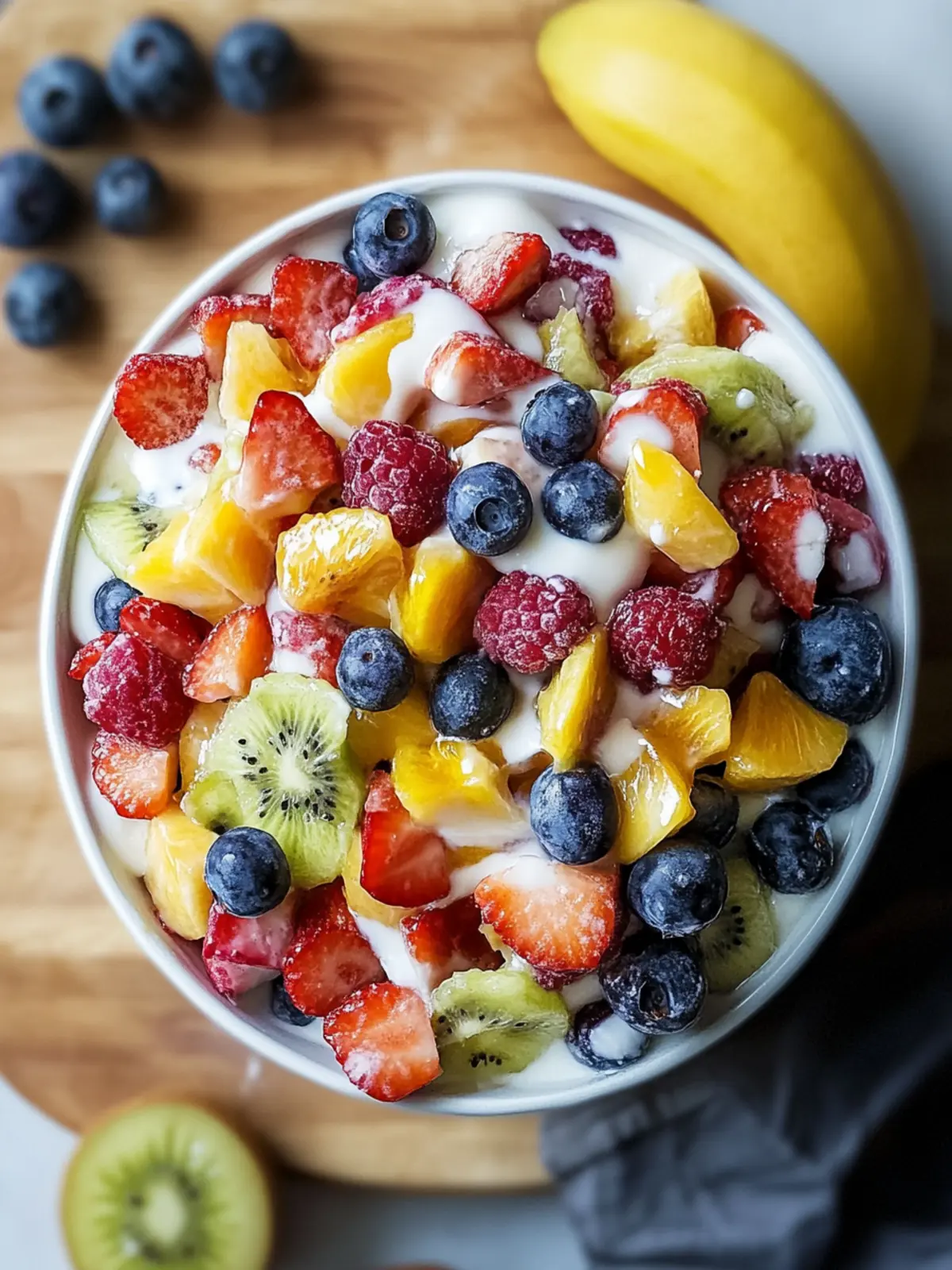 Delicious Breakfast Fruit Salad with Honey Yogurt Dressing 3 Breakfast Fruit Salad with Honey Yogurt Dressing