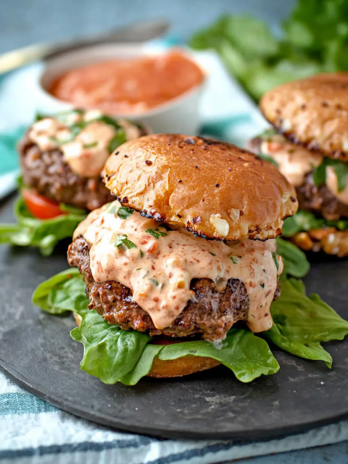 Savory Feta Burgers With Tomato Cream Sauce Delight 2 Feta Burgers With Tomato Cream Sauce