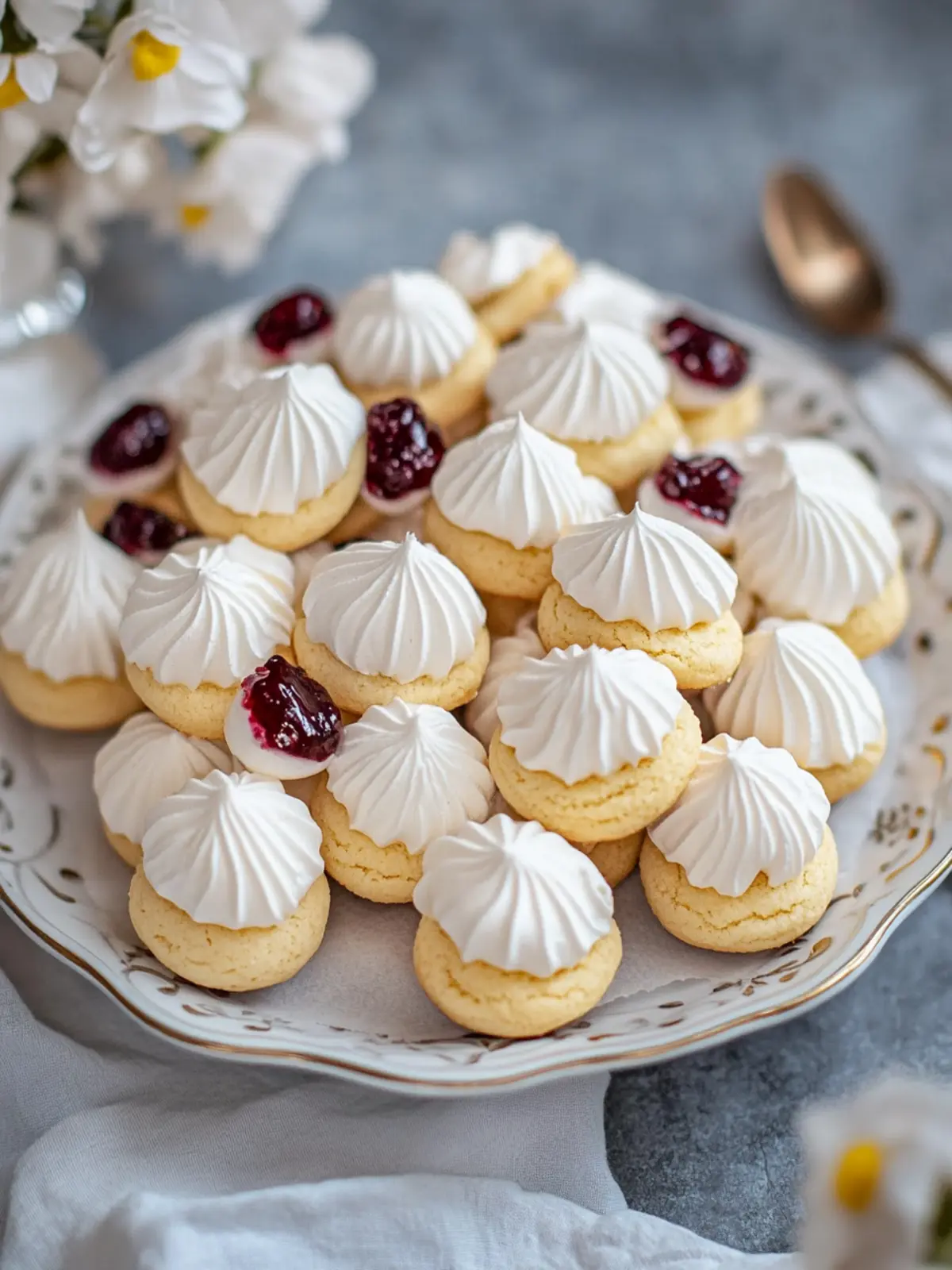 Irresistible Jam-Filled Meringue Butter Cookies Recipe 3 Jam-Filled Meringue Butter Cookies