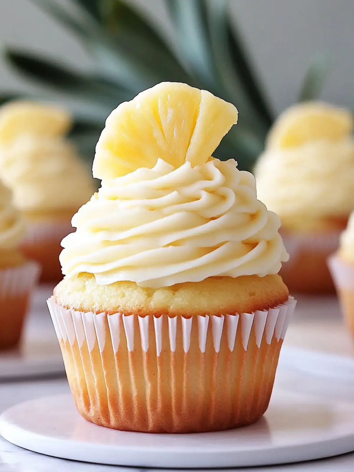 Delicious Dole Whip Cupcakes with Pineapple Bliss Filling 2 Dole Whip Cupcakes with Pineapple