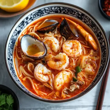 Spice Up Dinner with Korean Spicy Seafood Noodle Soup 10 Korean Spicy Seafood Noodle Soup