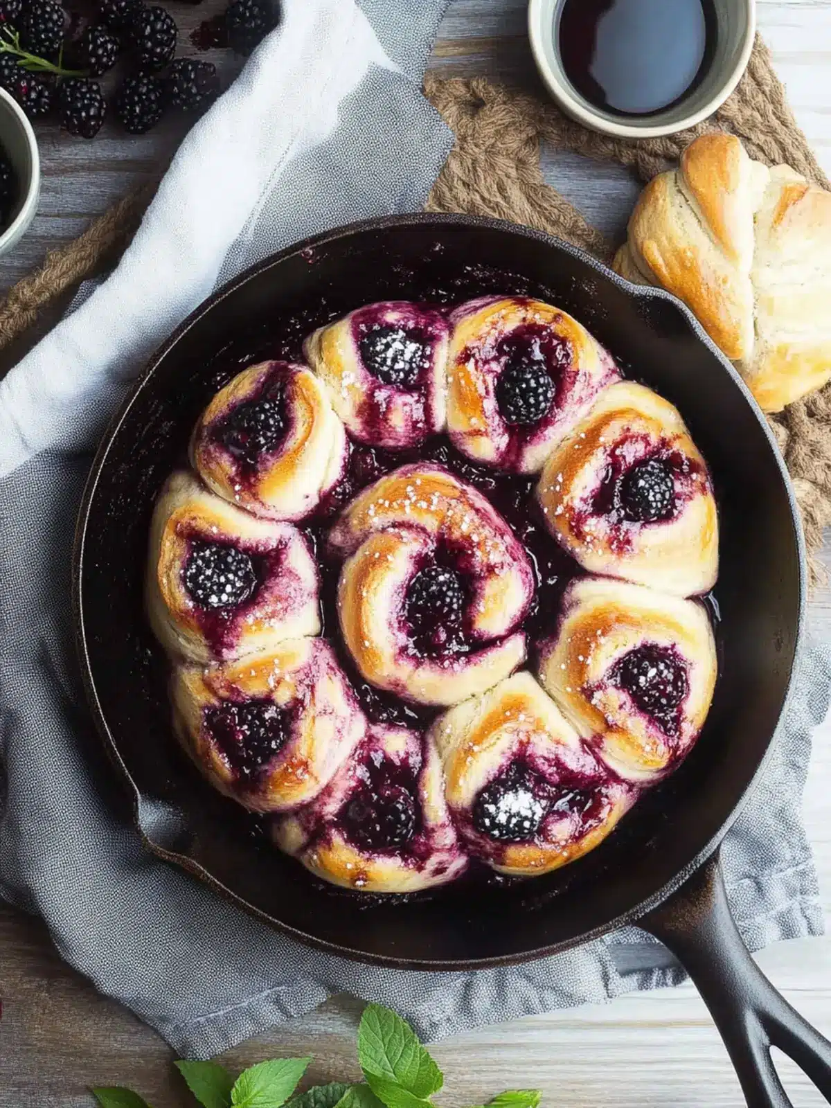Irresistible Skillet Blackberry Sweet Rolls You’ll Love to Bake 3 Skillet Blackberry Sweet Rolls