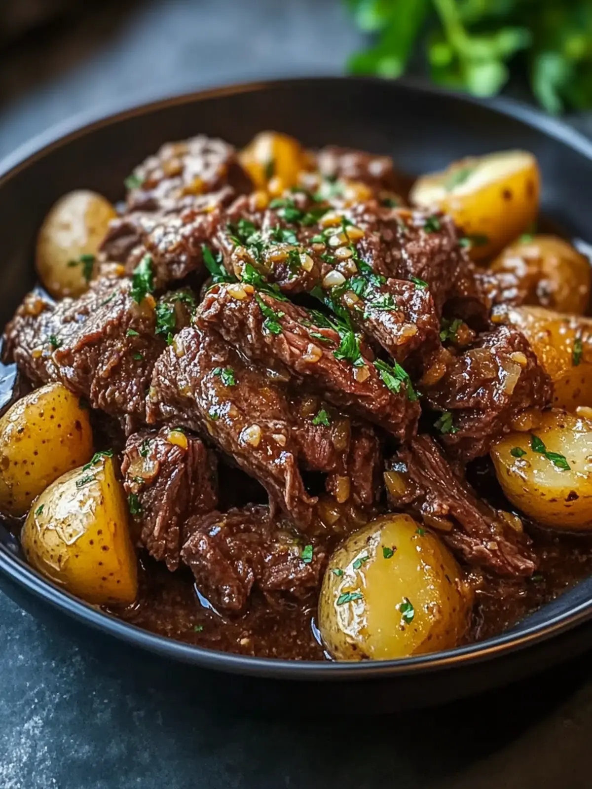 Savory Slow Cooker Garlic Butter Beef with Potatoes Delight 2 Slow Cooker Garlic Butter Beef with Potatoes