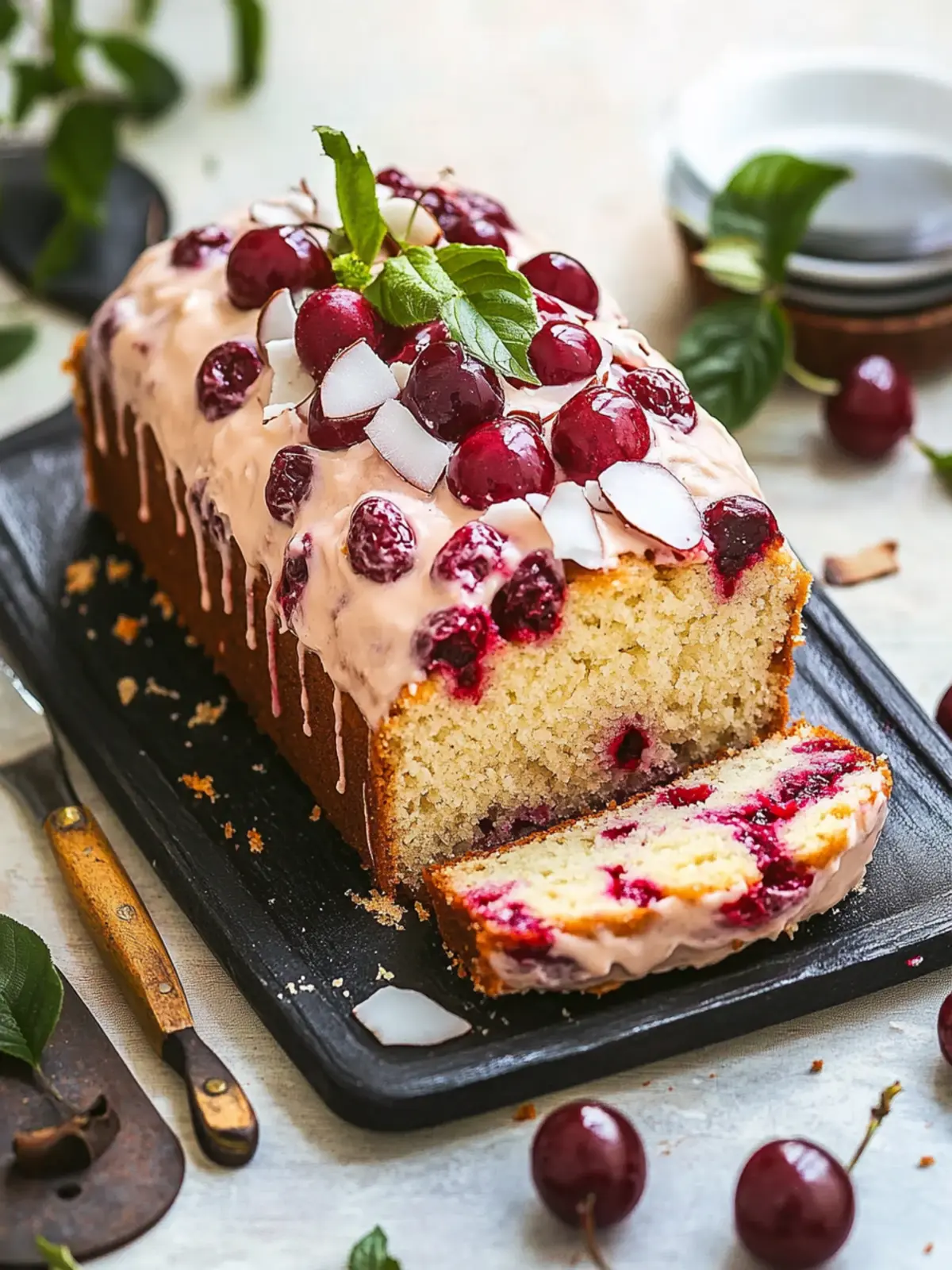Delicious Cherry Loaf with Coconut for Sweet Summer Bliss 5 Cherry Loaf with Coconut
