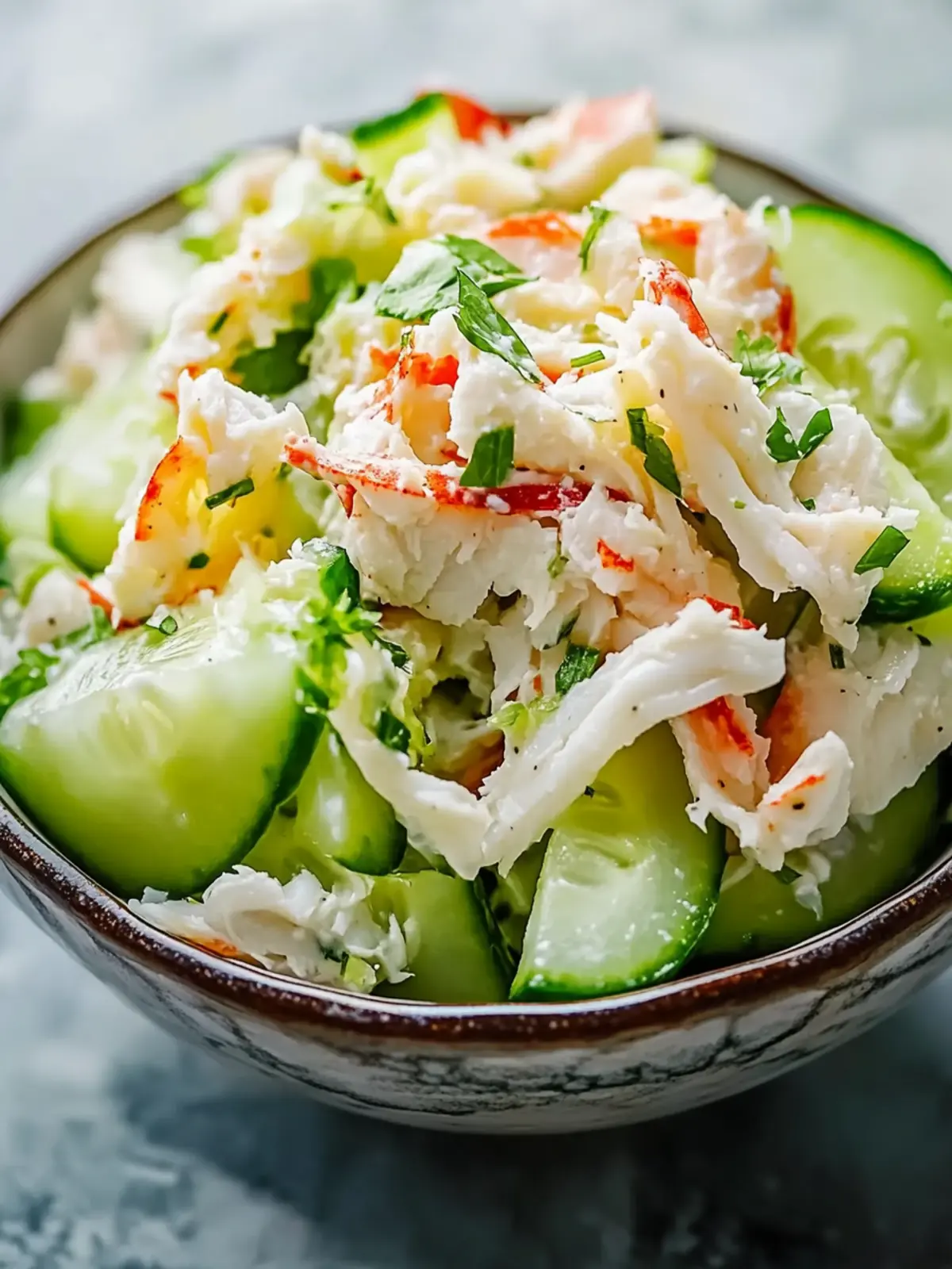 Crisp Cucumber Salad with Crab Meat for Summer Joy 3 Cucumber Salad with Crab Meat
