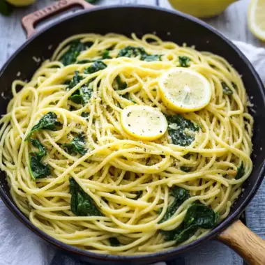 Zesty Lemon Spaghetti with Spinach: A Fresh, Easy Delight 9 Lemon Spaghetti with Spinach