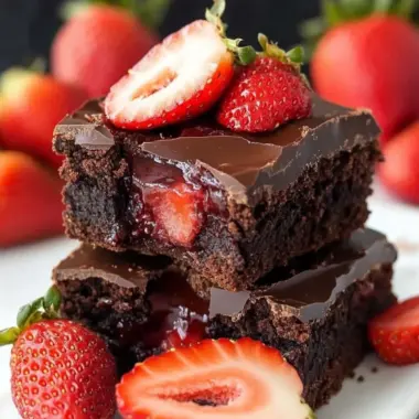 Delicious Chocolate Covered Strawberry Brownies to Indulge In 9 Chocolate Covered Strawberry Brownies