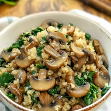 Savory Mushroom & Spinach Cauliflower Rice Made Easy 9 Mushroom & Spinach Cauliflower Rice