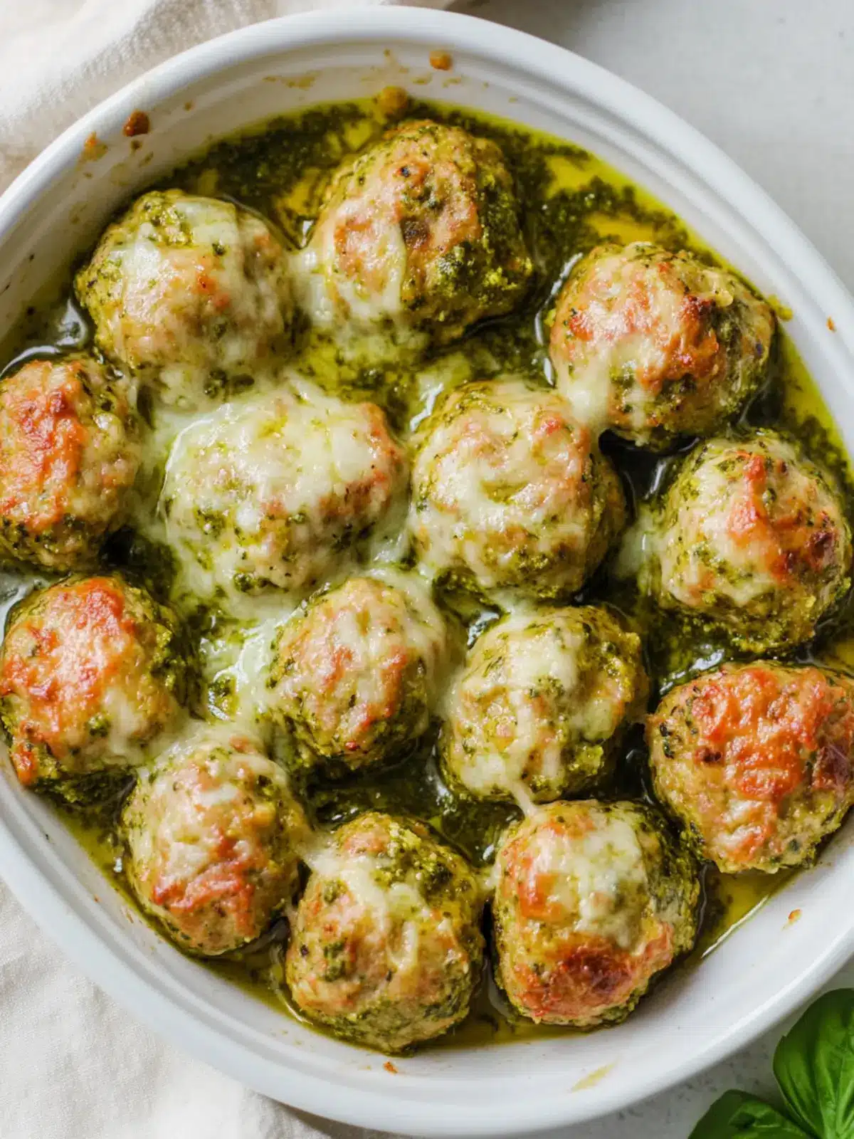 Savory Pesto Baked Turkey Meatballs: A Flavorful Twist! 4 Pesto Baked Turkey Meatballs