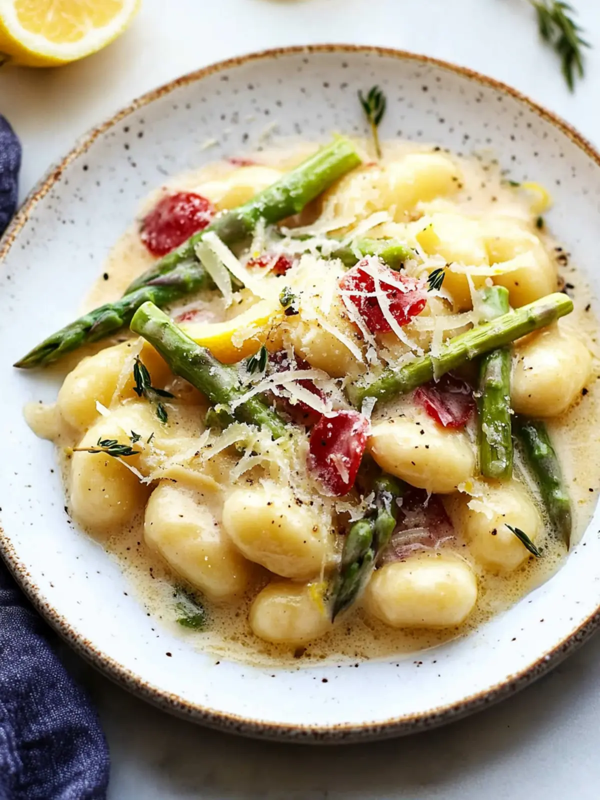Gnocchi with Asparagus in Lemon Cream Sauce to Wow Your Taste Buds 2 Gnocchi with Asparagus in Lemon Cream Sauce