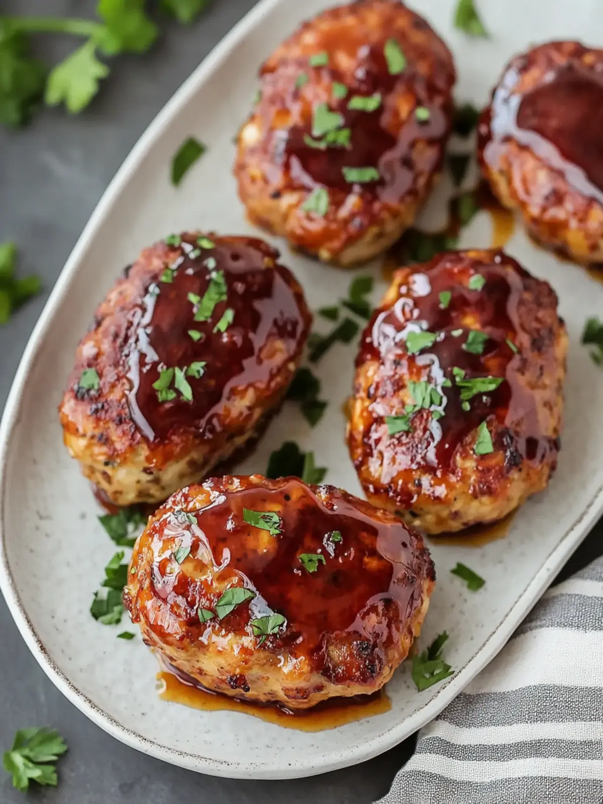 Savory Mini Glazed Chicken Meatloaves Everyone Will Love 2 Mini Glazed Chicken Meatloaves