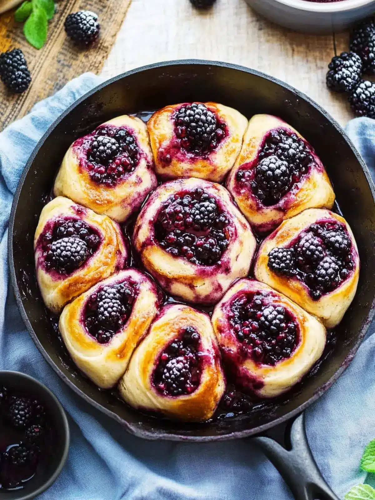 Irresistible Skillet Blackberry Sweet Rolls You’ll Love to Bake 4 Skillet Blackberry Sweet Rolls