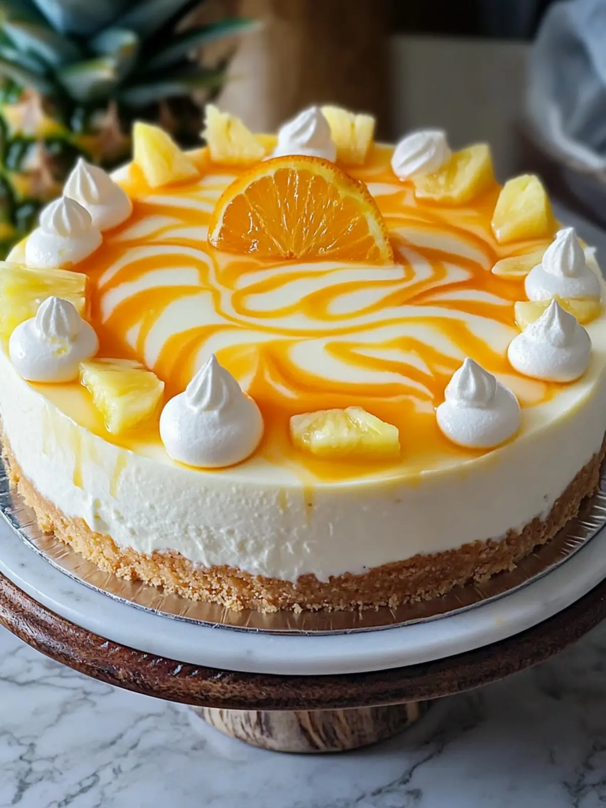 Irresistible Orange Pineapple Swirl Cheesecake Recipe 4 Orange Pineapple Swirl Cheesecake