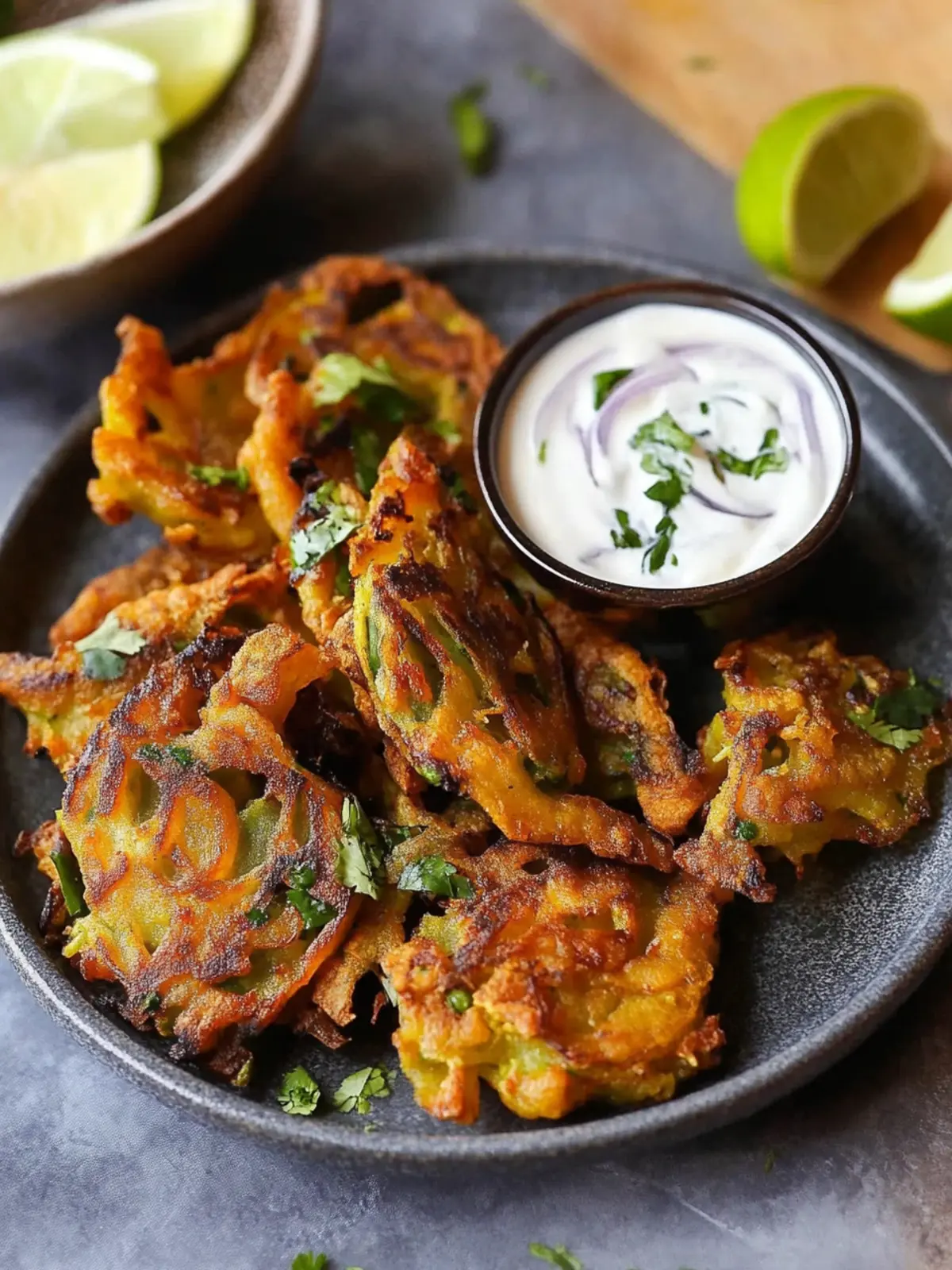 Delicious Indian Onion Bhaji: Crispy Bites of Joy! 3 Indian Onion Bhaji
