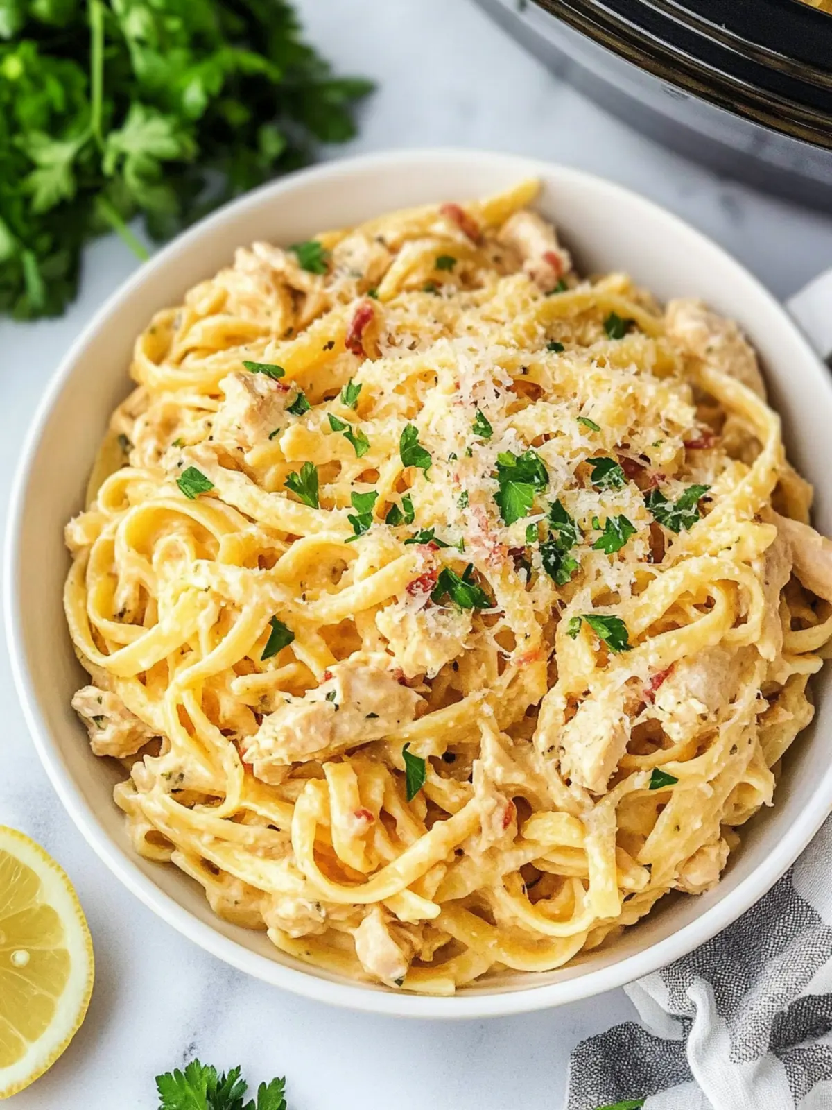 Crock Pot Garlic Parmesan Chicken Pasta: Easy Comfort Food Bliss 4 Crock Pot Garlic Parmesan Chicken Pasta