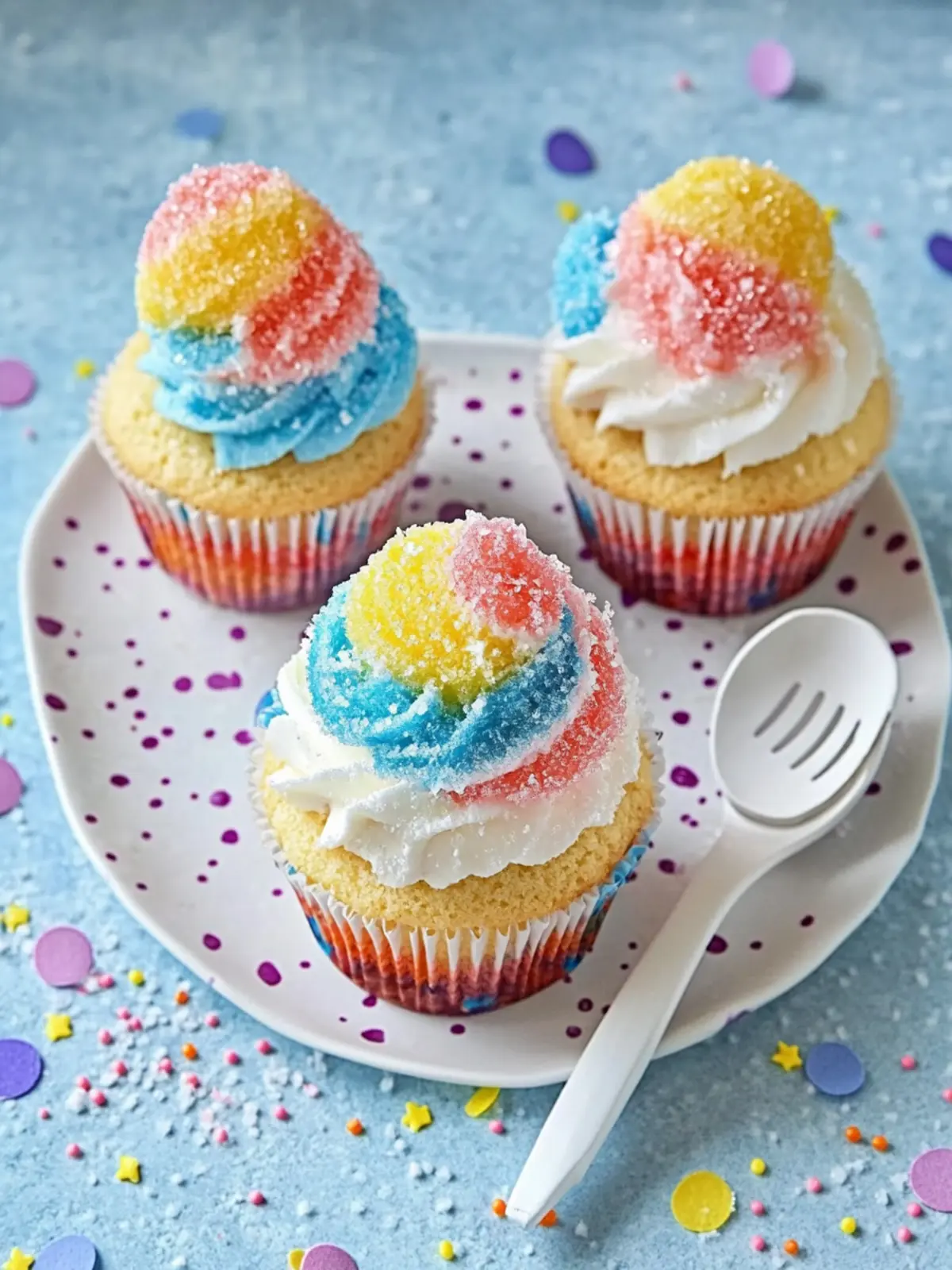 Delicious Snow Cone Cupcakes for a Colorful Summer Treat 4 Snow Cone Cupcakes