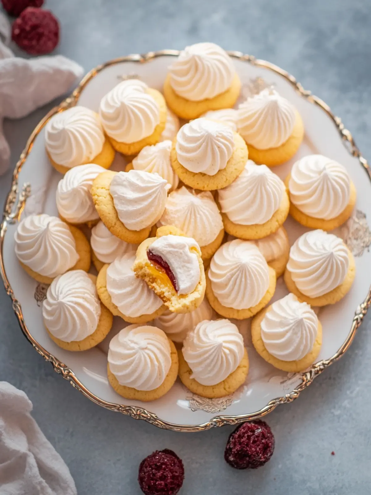 Irresistible Jam-Filled Meringue Butter Cookies Recipe 2 Jam-Filled Meringue Butter Cookies