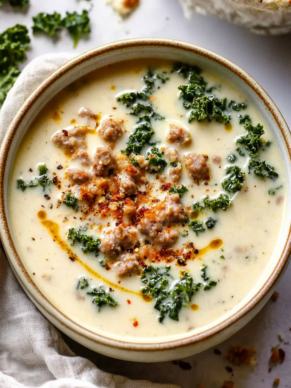 Savory Cauliflower Sausage Kale Soup for Cozy Nights 2 Cauliflower Sausage Kale Soup