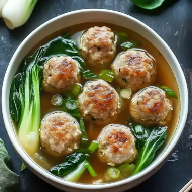 Ginger Chicken Meatball Soup with Bok Choy for Cozy Nights 10 Ginger Chicken Meatball Soup with Bok Choy