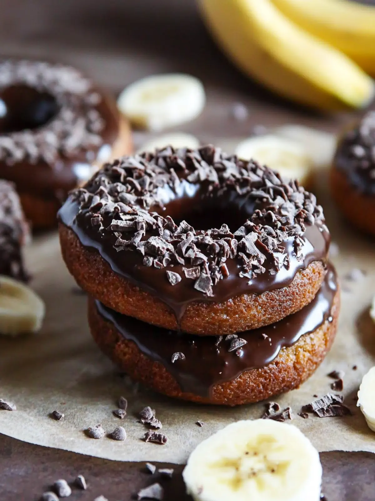 Chocolate Banana Bread Donuts That Will Brighten Your Day 2 Chocolate Banana Bread Donuts