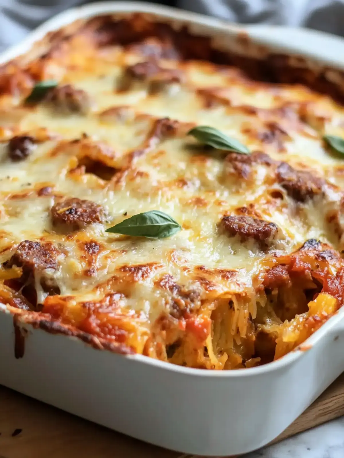Savory Sausage and Peppers Spaghetti Squash Casserole Bliss 5 Sausage and Peppers Spaghetti Squash Casserole