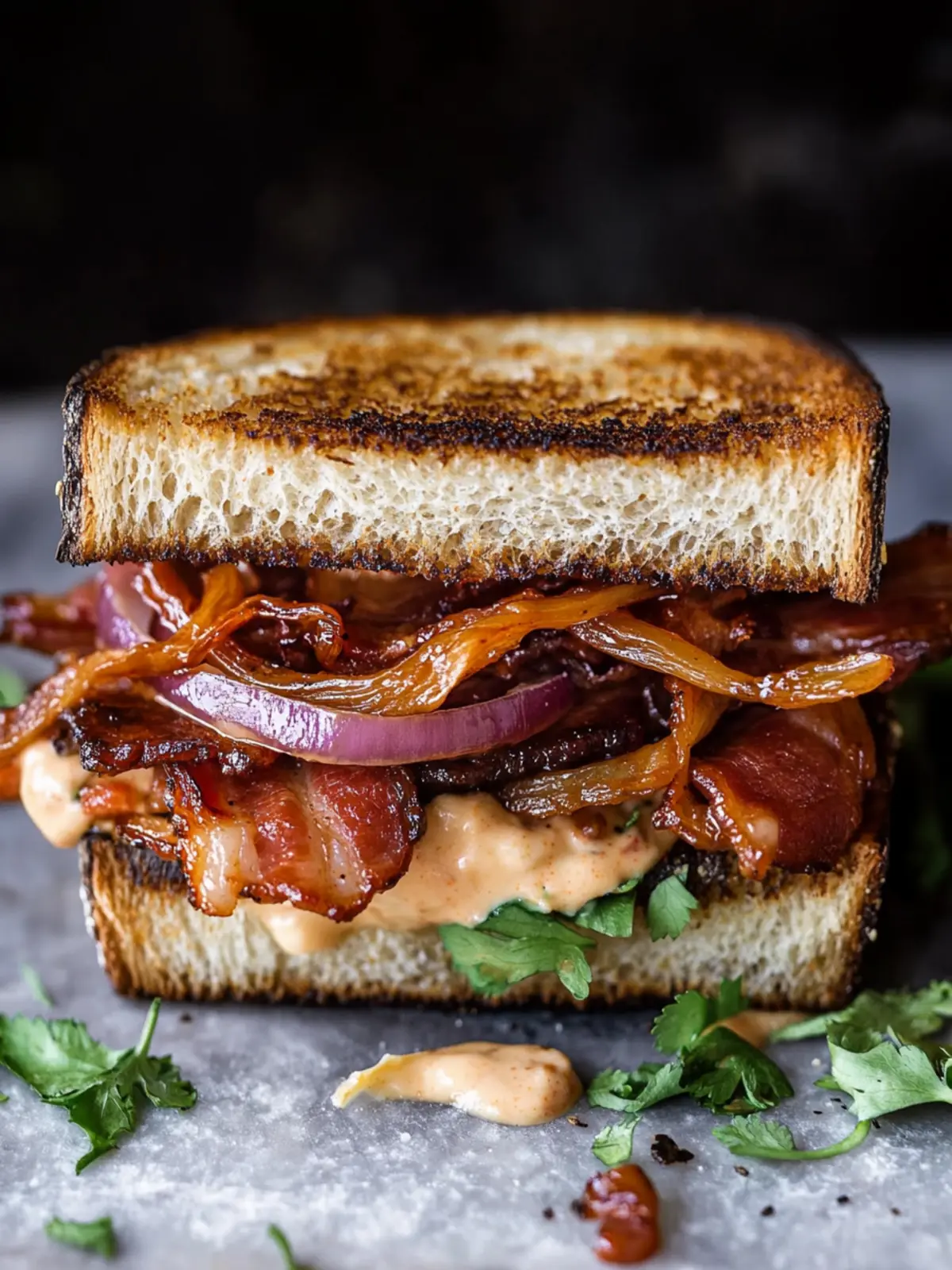 Ultimate Bacon Sandwich with Caramelized Onions & Chipotle Mayo 3 Bacon Sandwich with Caramelized Onions & Chipotle Mayo