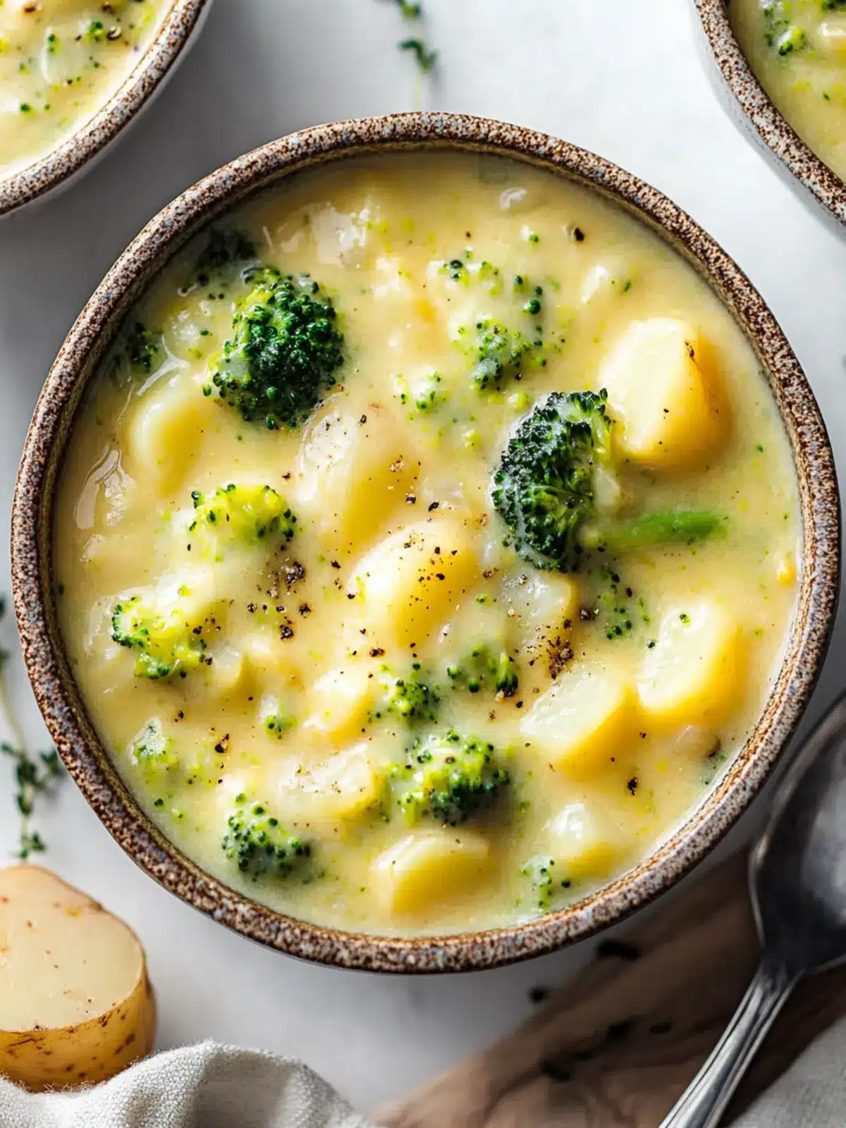 Creamy Broccoli Potato Cheese Soup That Warms the Soul 4 Broccoli Potato Cheese Soup