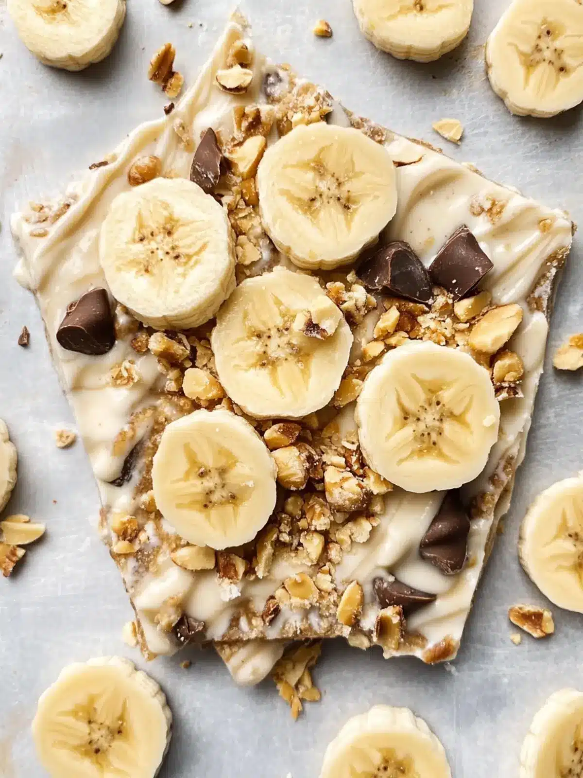 Delicious Frozen Yogurt Bark with Peanut Butter & Bananas 2 Frozen Yogurt Bark with Peanut Butter & Bananas