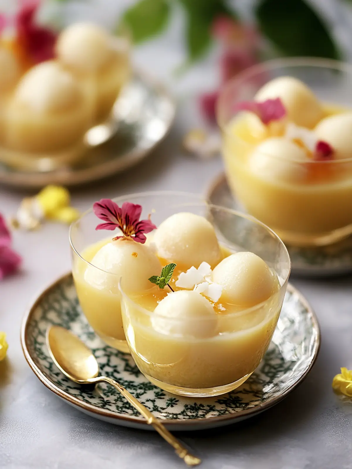 Delicious Custard Rasgulla: A Chilled Indian Delight 3 Custard Rasgulla